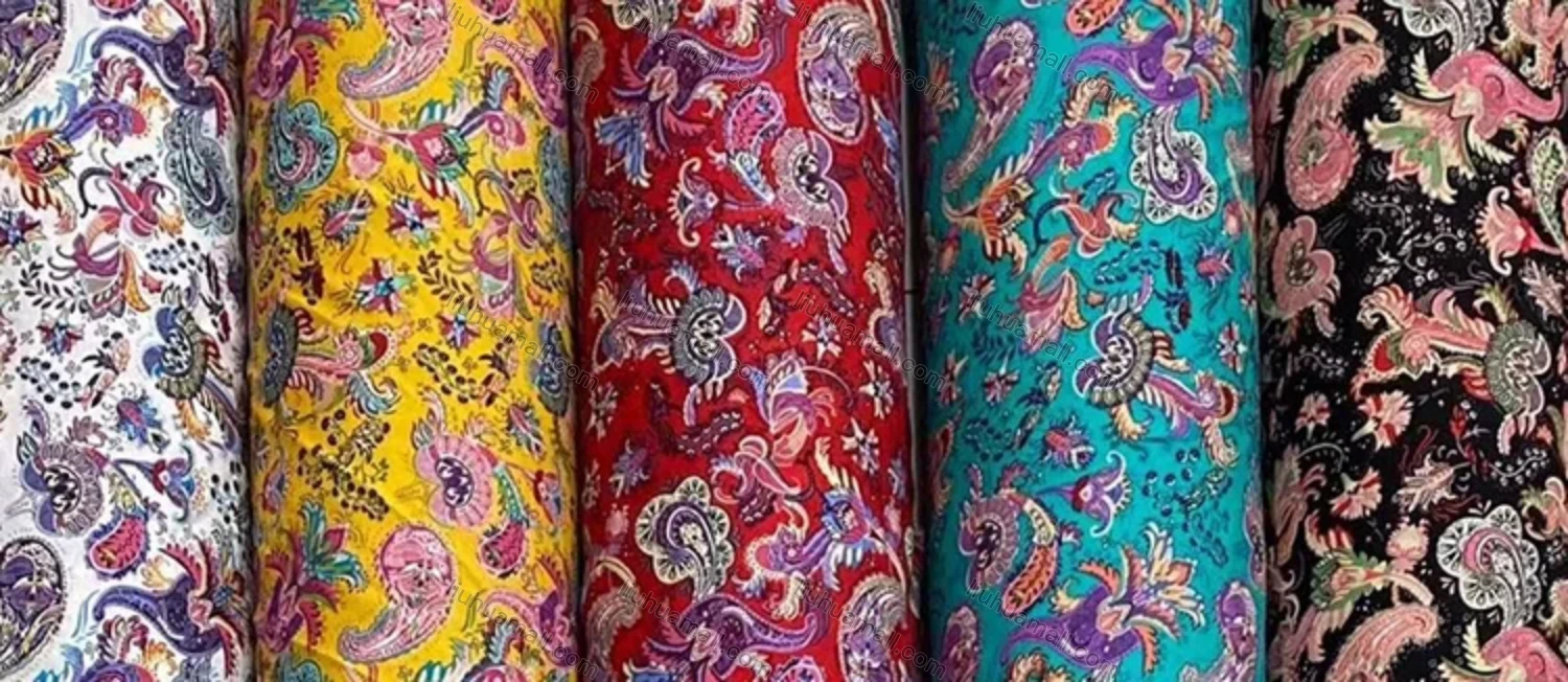 Wholesale Women's Allover Paisley Print Ruffle Trim Off Shoulder Puff Sleeve Shirred Maxi Dress Without Necklace 1653# - Liuhuamall