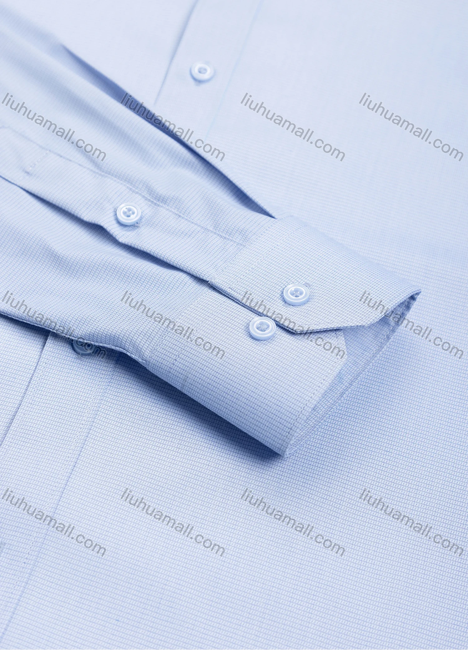 Wholesale Men's Business Plain Collared Button Down Long Sleeve Formal Shirts - Liuhuamall