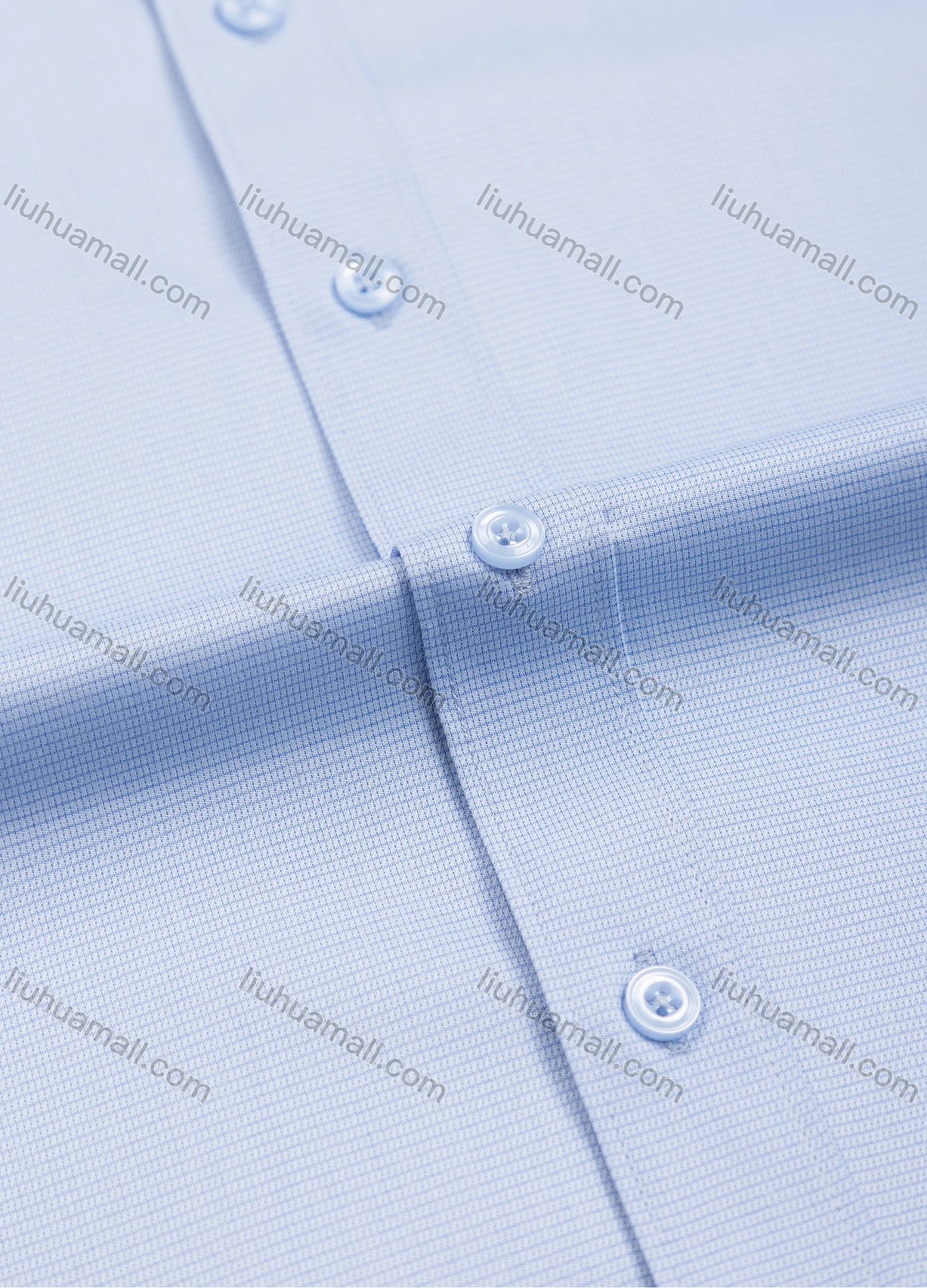 Wholesale Men's Business Plain Collared Button Down Long Sleeve Formal Shirts - Liuhuamall
