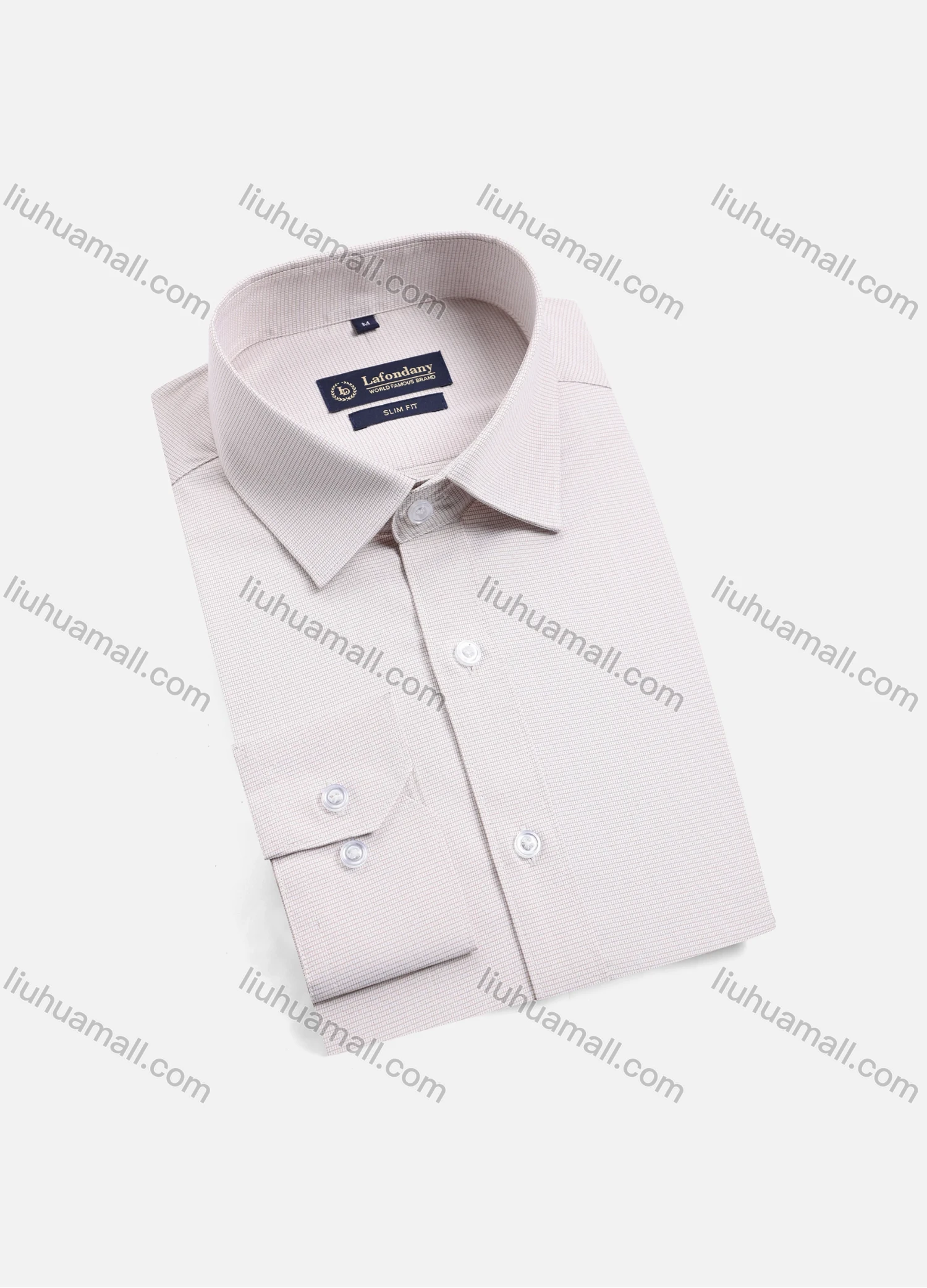 Wholesale Men's Casual Plain Collared Button Down Long Sleeve Shirts - Liuhuamall