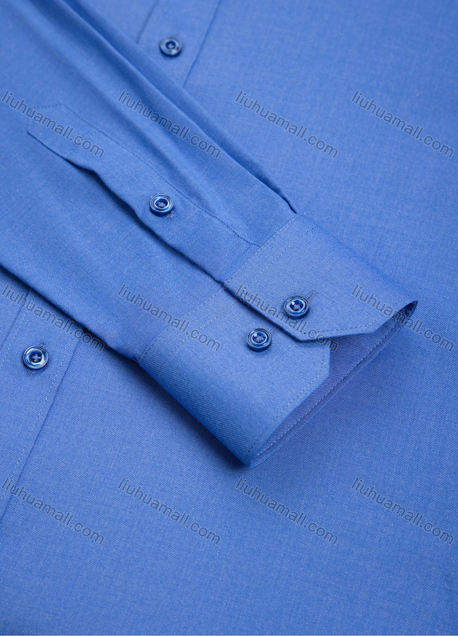Wholesale Men's Business Plain Collared Button Down Long Sleeve Formal Shirts - Liuhuamall