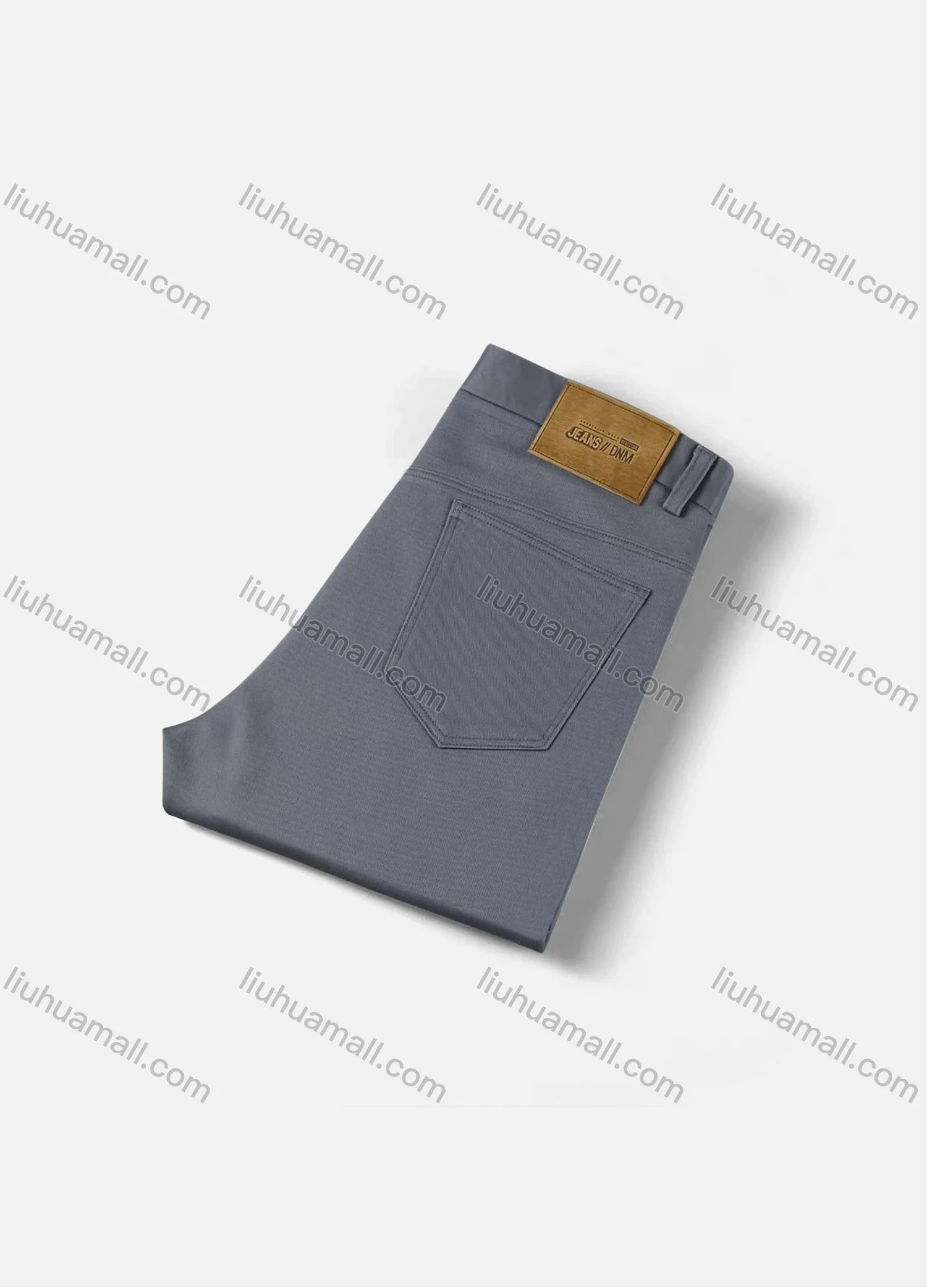 Wholesale Men's Casual Plain 100%Cotton Patch Pocket Button Closure Slim Fit Straight Leg Pant D0961# - Liuhuamall