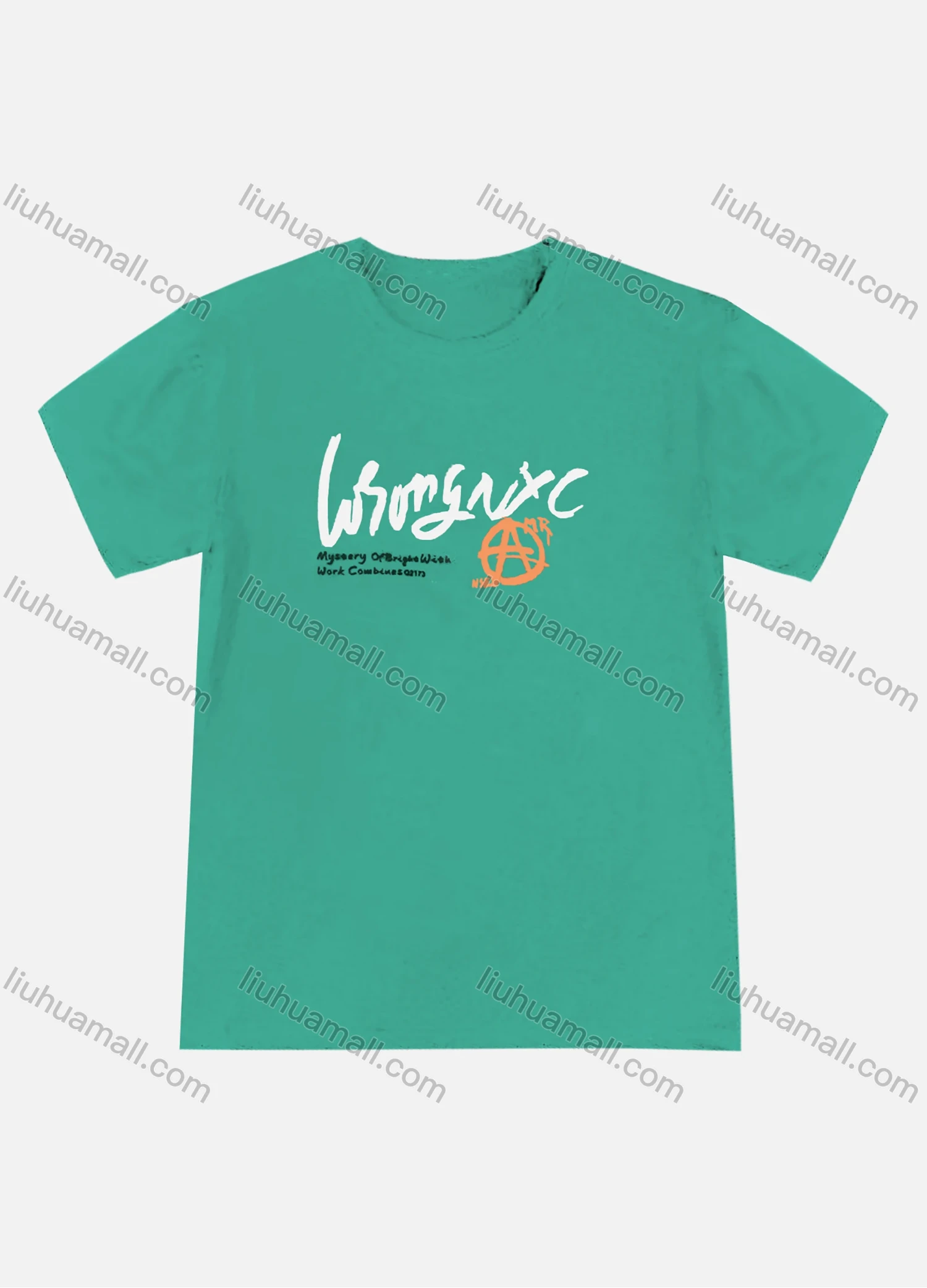 Wholesale Men's Plus Size Round Neck Short Sleeve Letter Print T-Shirt - Liuhuamall