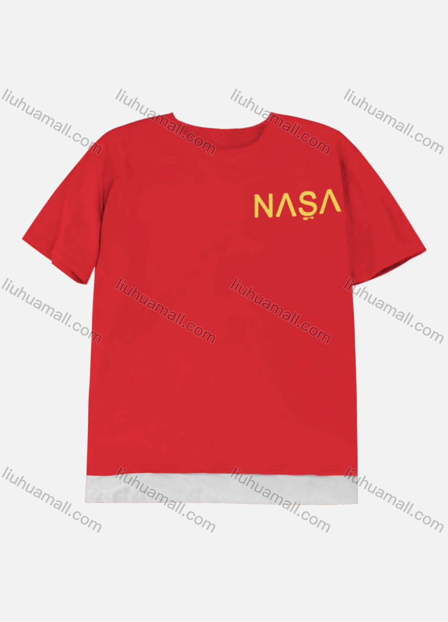 Wholesale Men's Plus Size Round Neck Short Sleeve Contrast Letter Print T-Shirt 2191-2# - Liuhuamall