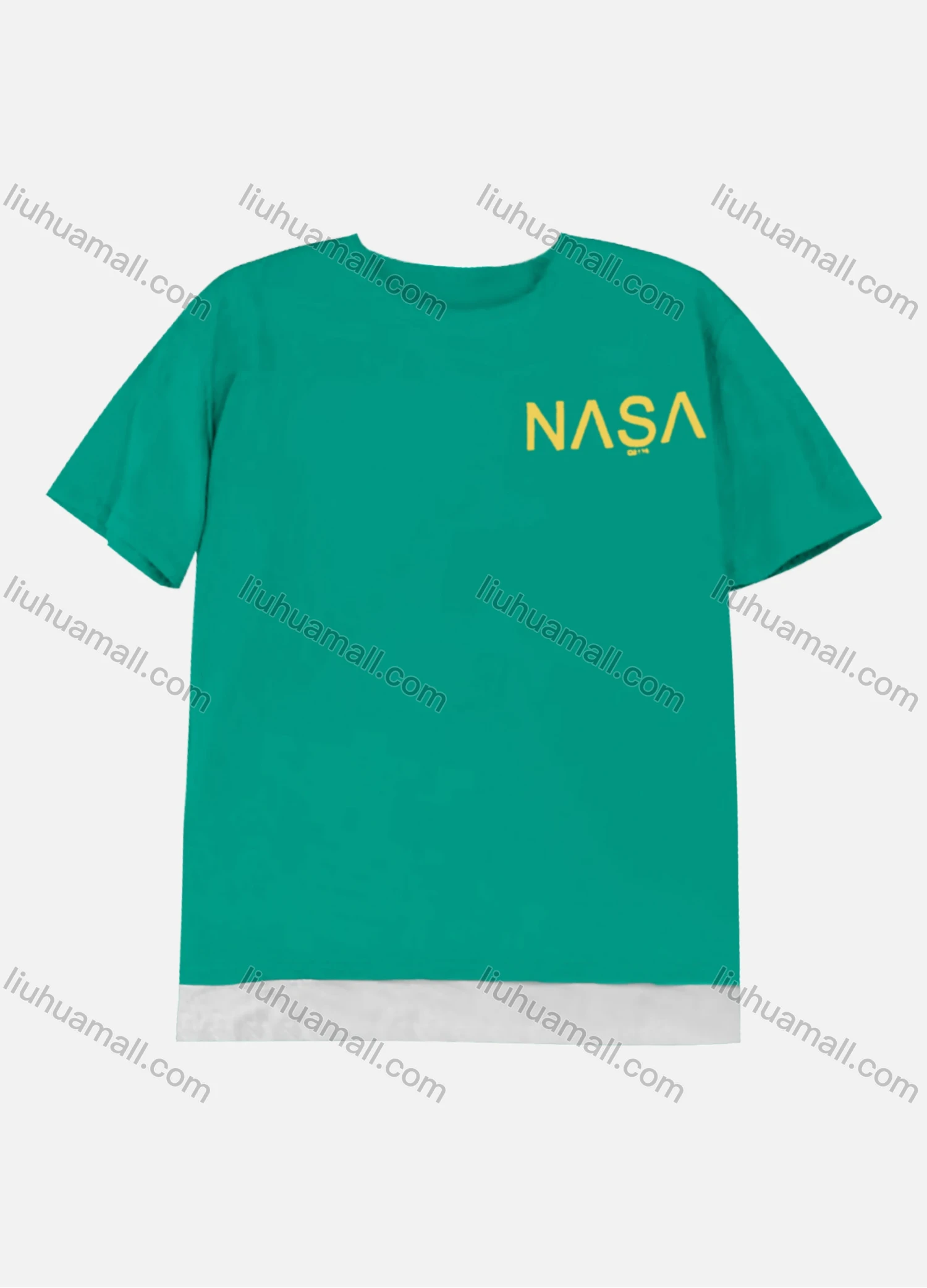 Wholesale Men's Plus Size Round Neck Short Sleeve Contrast Letter Print T-Shirt 2191-2# - Liuhuamall