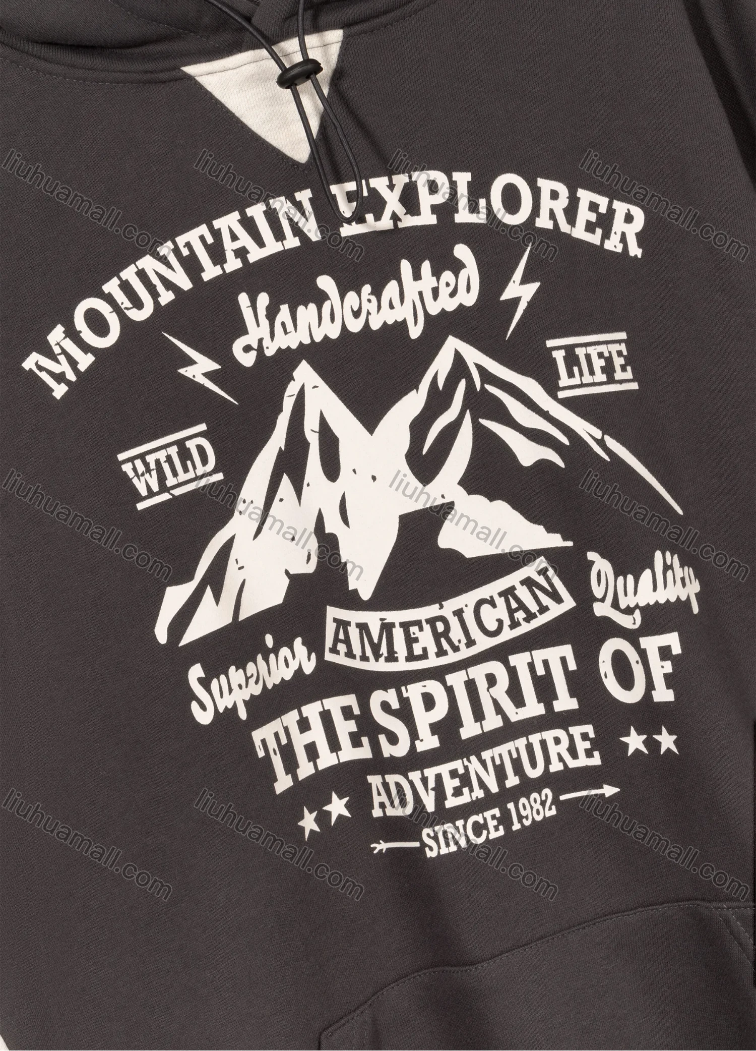 Wholesale Men's Casual Cotton Long Sleeve Graphic Pullover Hoodie - Liuhuamall