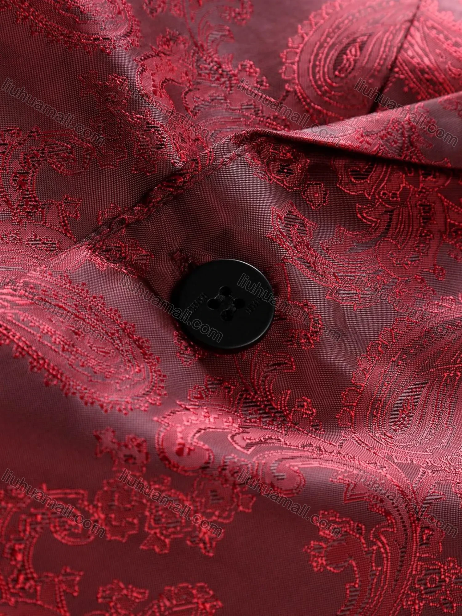 Wholesale Men's Formal Paisley Print Lapel Patch Pocket One Button Evening Suit Jacket - Liuhuamall