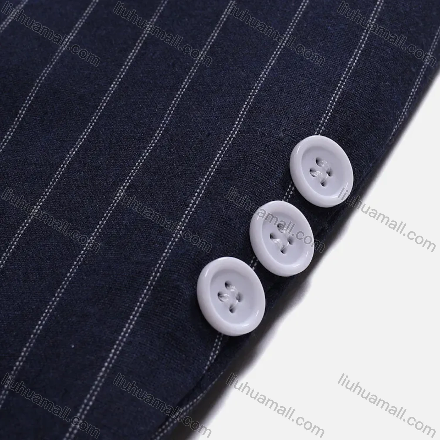 Wholesale Men's Formal & Casual Striped Double Breasted Lapel Patch Pocket Suit Jacket - Liuhuamall