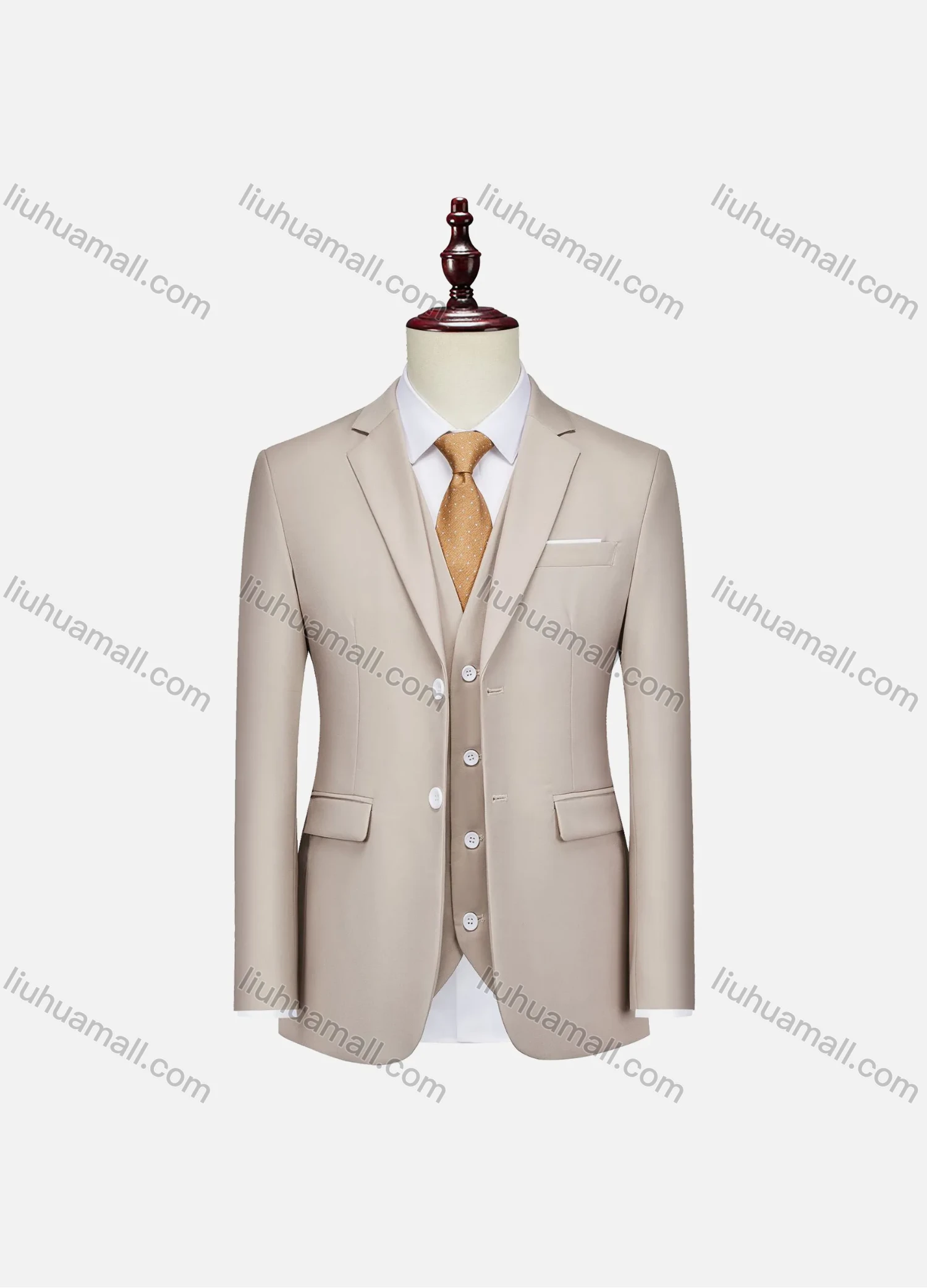 Wholesale Men's Formal Business Plain 2 Buttons Lapel Patch Pocket Suit Jacket - Liuhuamall