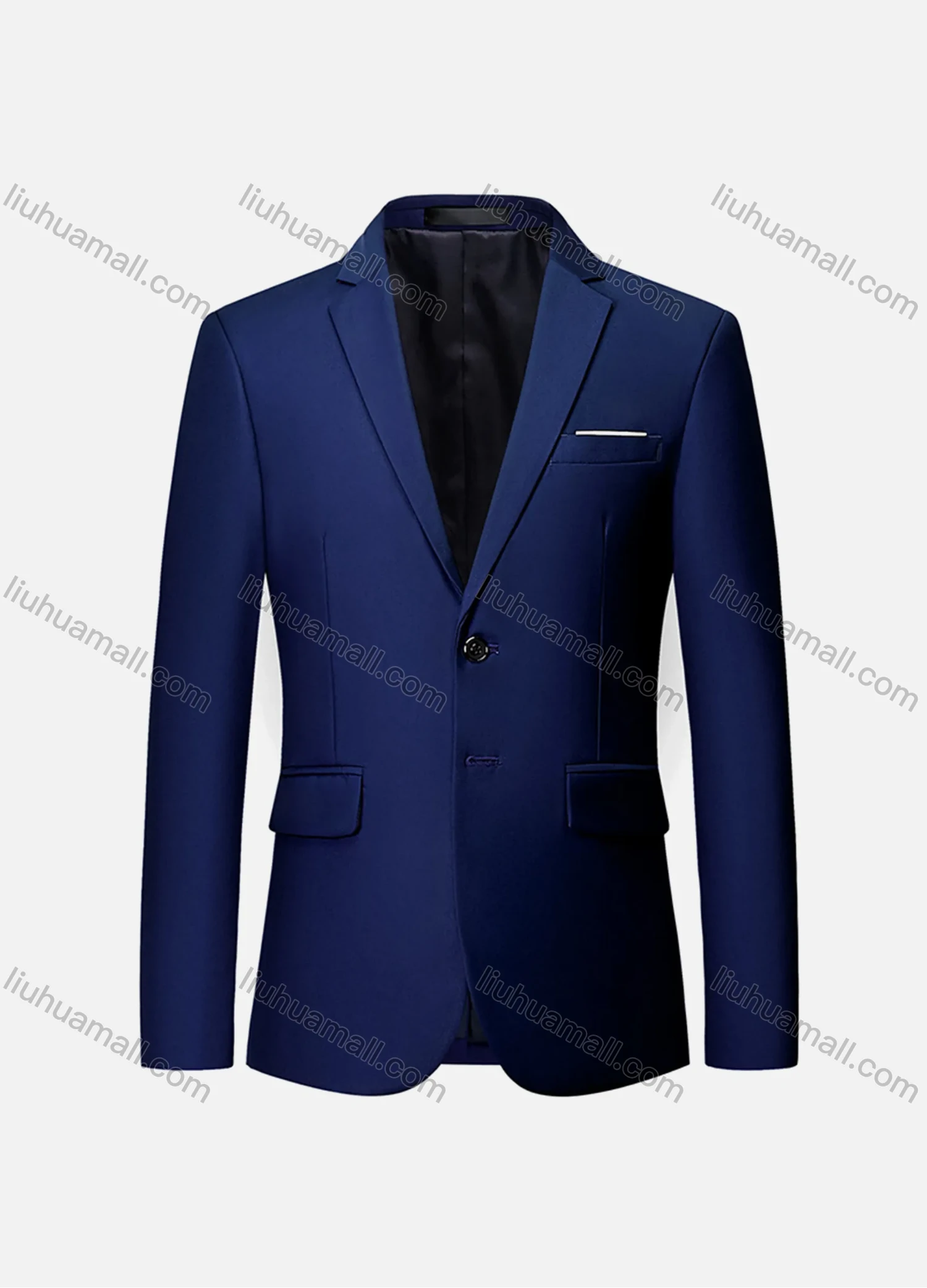 Wholesale Men's Formal Business Plain 2 Buttons Lapel Patch Pocket Suit Jacket - Liuhuamall