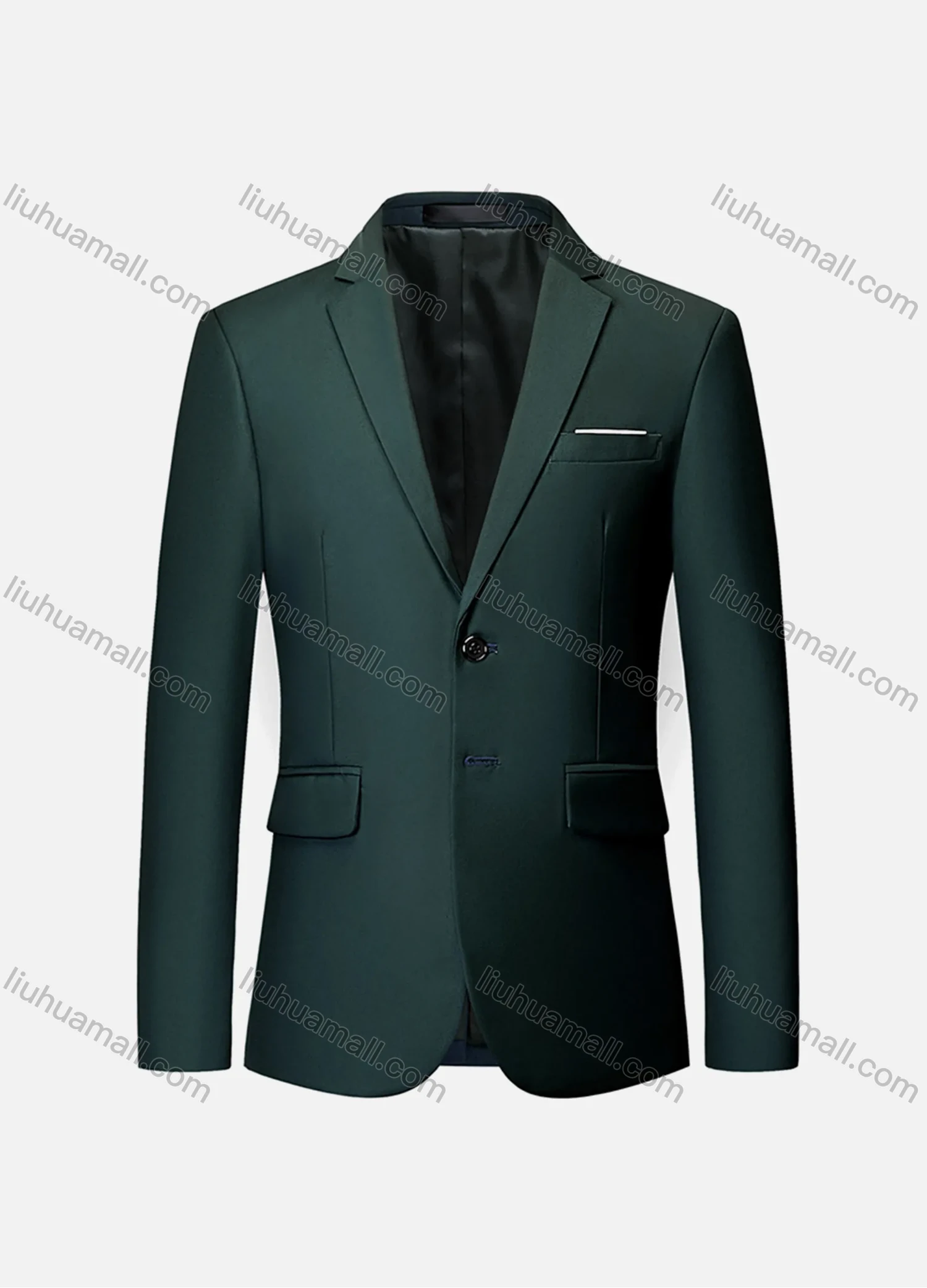Wholesale Men's Formal Business Plain 2 Buttons Lapel Patch Pocket Suit Jacket - Liuhuamall