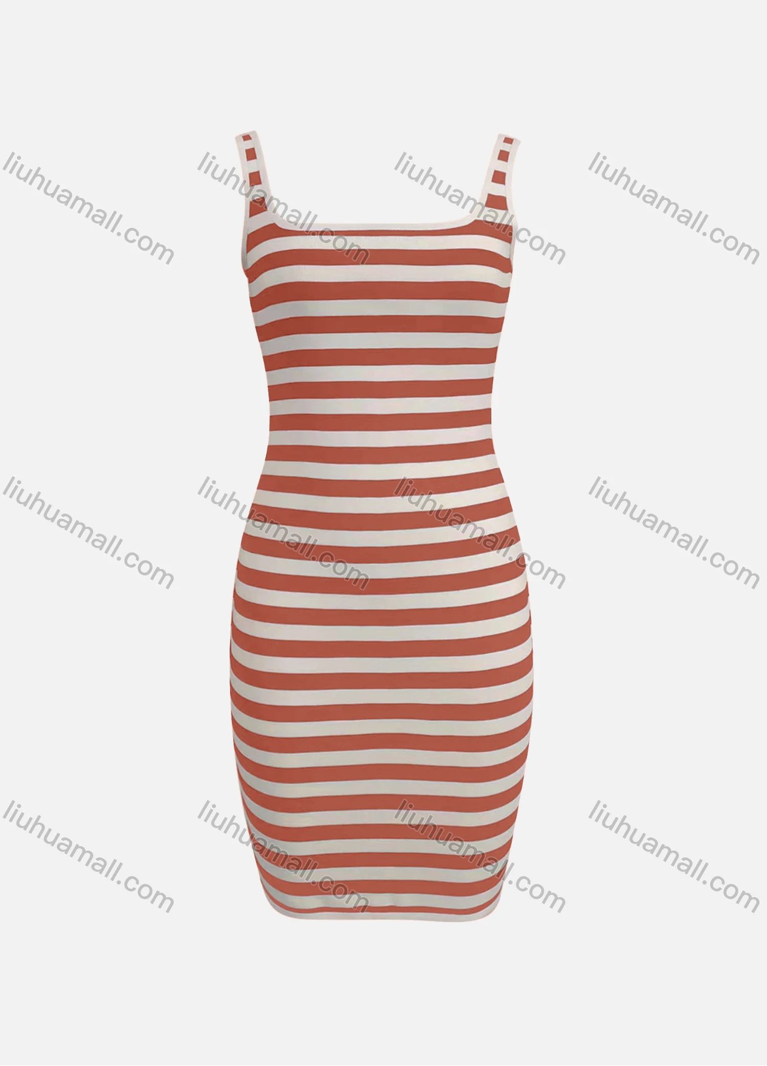 Wholesale Women's Sexy Slim Fit Strap Stripped Paint Bodycon Short Tank Dress - Liuhuamall