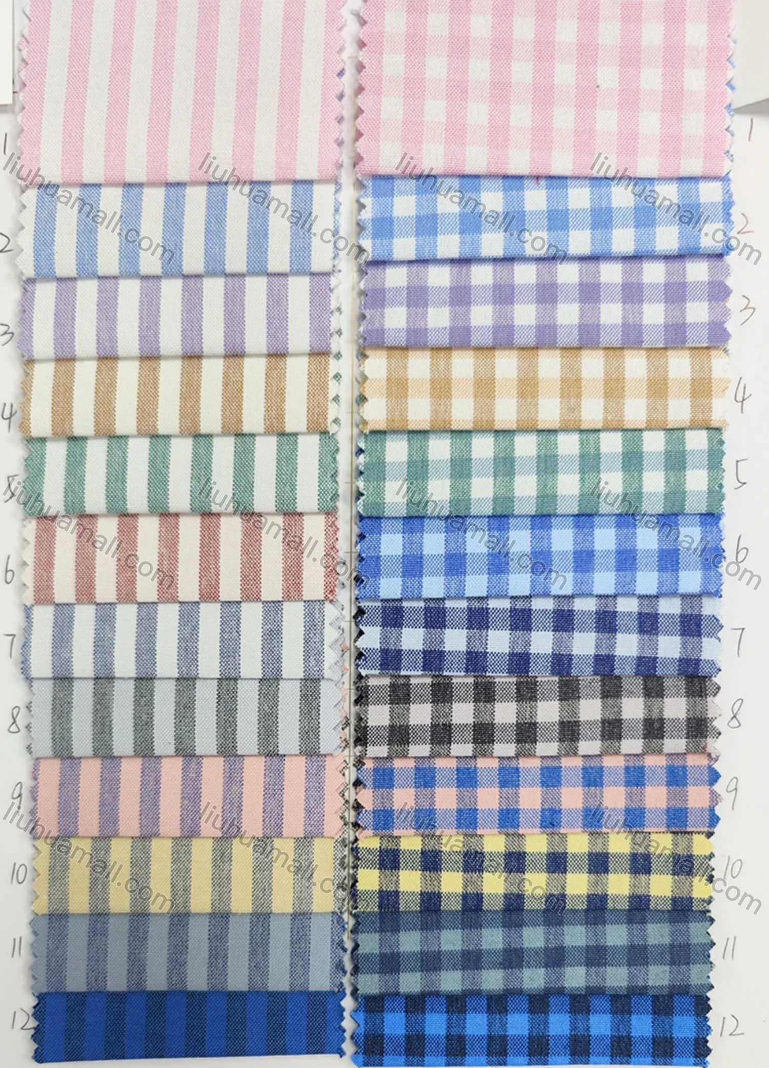 Wholesale Men's Casual Plaid Print Button Down Long Sleeve Shirts YM002# - Liuhuamall