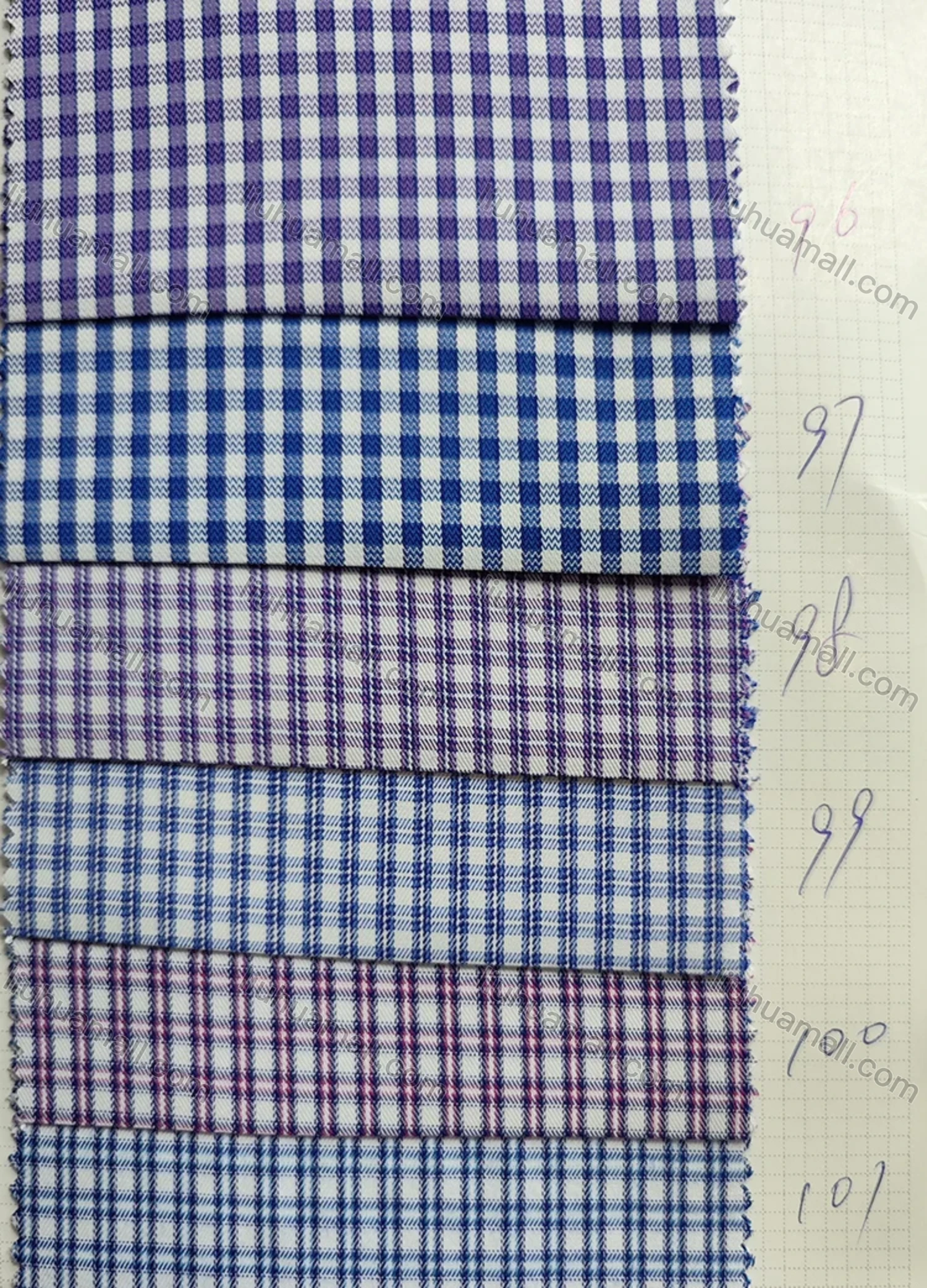 Wholesale Men's Casual Plaid Print Button Down Long Sleeve Shirts YM006# - Liuhuamall