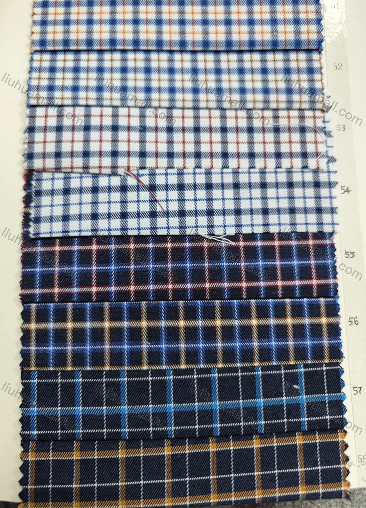 Wholesale Men's Casual Plaid Print Button Down Long Sleeve Shirts YM006# - Liuhuamall