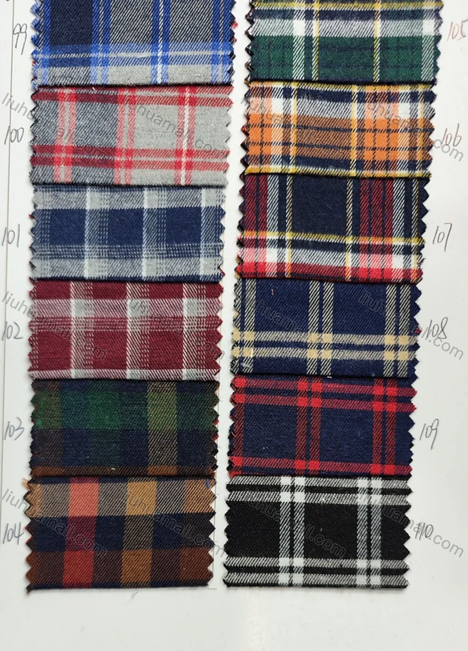 Wholesale Men's Casual Plaid Print Button Down Long Sleeve Shirts YM006# - Liuhuamall