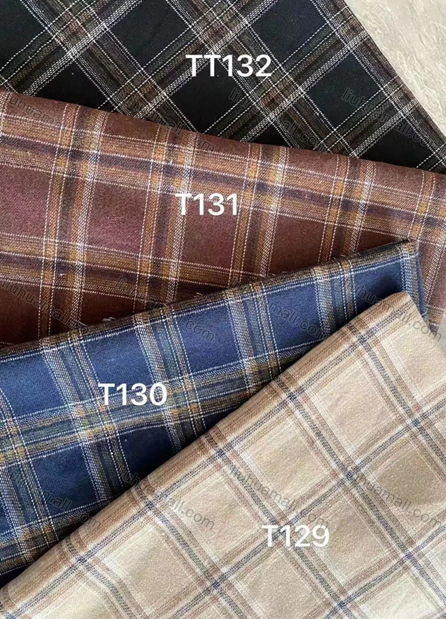 Wholesale Men's Casual Plaid Print Button Down Long Sleeve Shirts YM010# - Liuhuamall