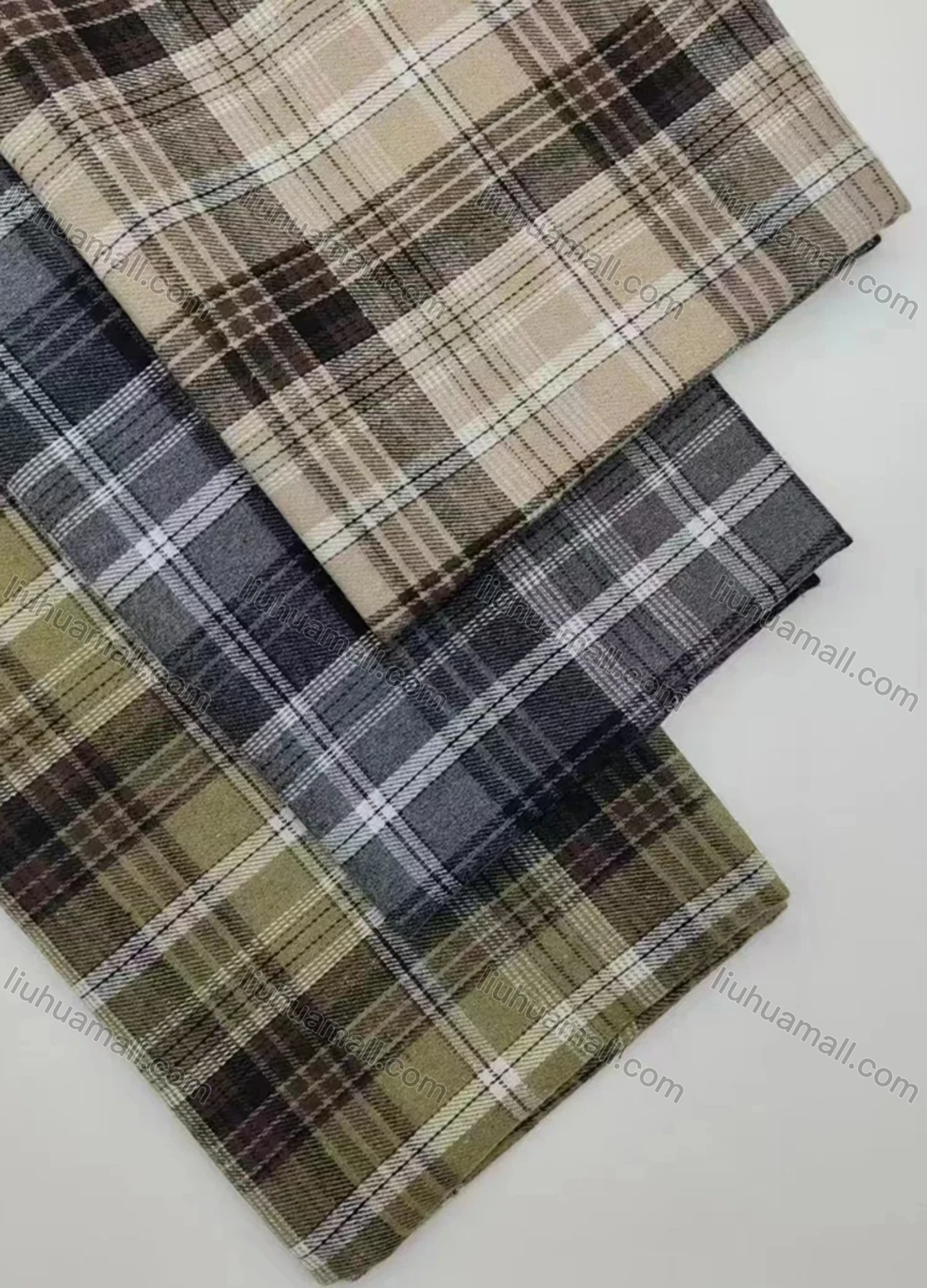 Wholesale Men's Casual Plaid Print Button Down Long Sleeve Shirts YM010# - Liuhuamall