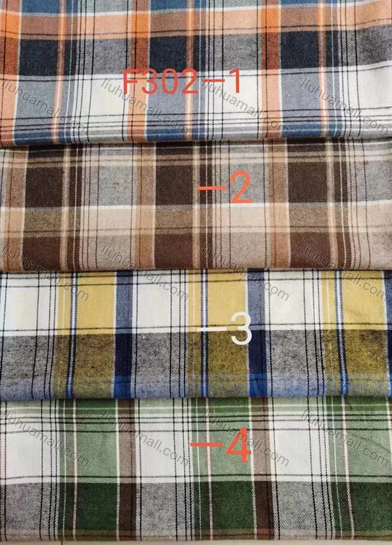 Wholesale Men's Casual Plaid Print Button Down Long Sleeve Shirts YM010# - Liuhuamall