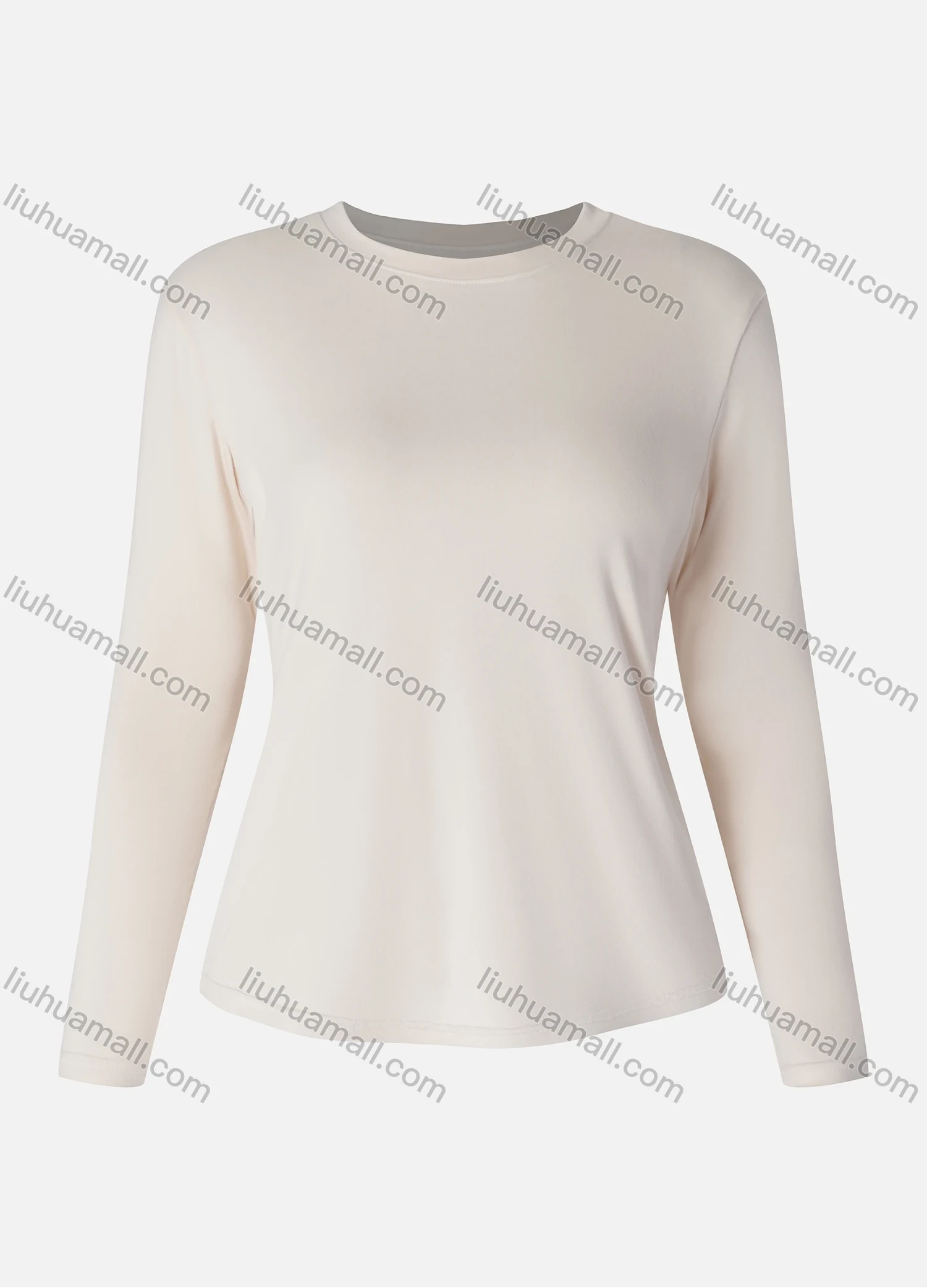Wholesale Women's Casual Basics Round Neck Long Sleeve Plain T-shirts T01# - Liuhuamall