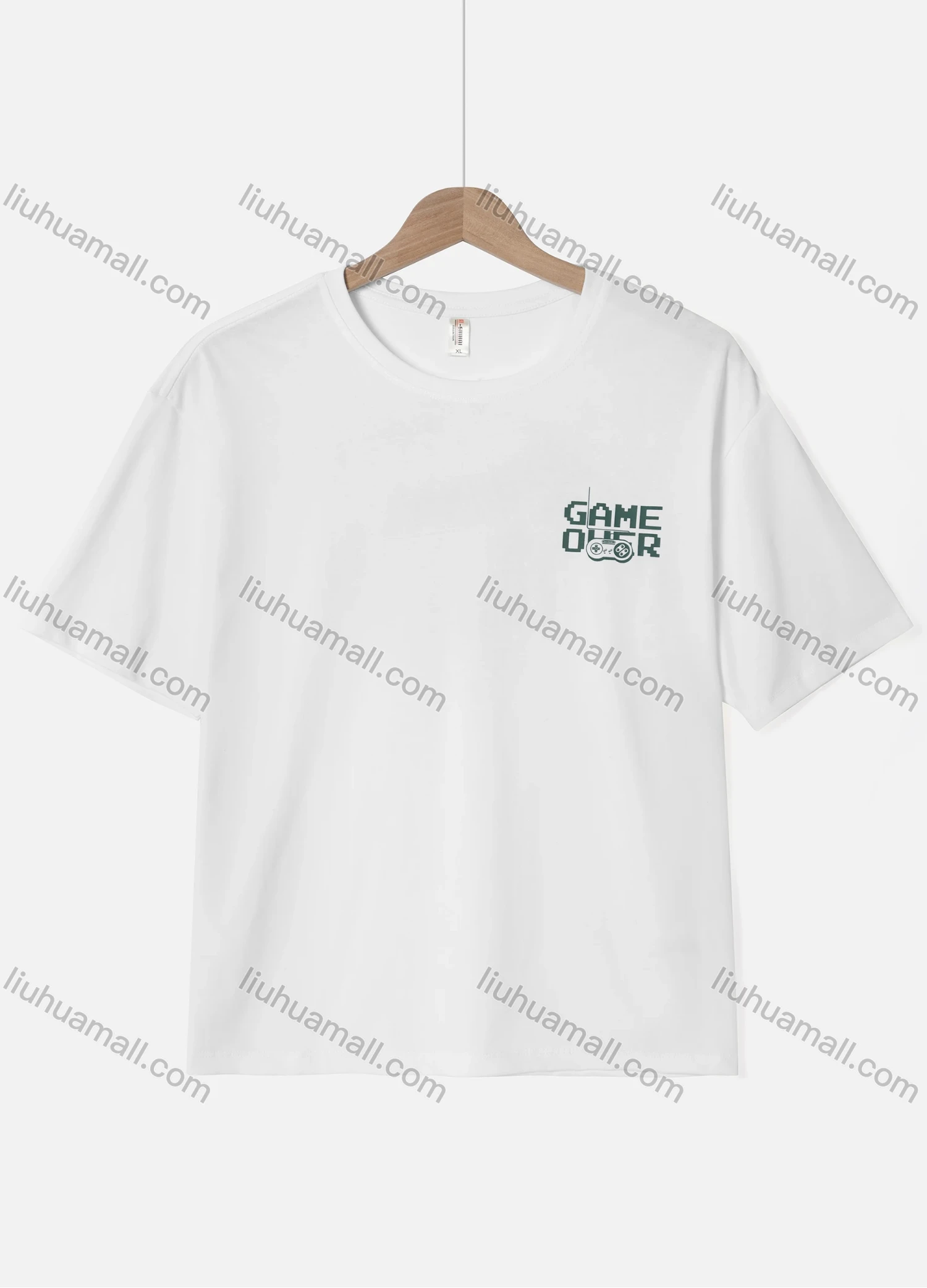 Wholesale Men's Casual Round Neck Short Sleeve Plain Letter Label T-shirts T03# - Liuhuamall