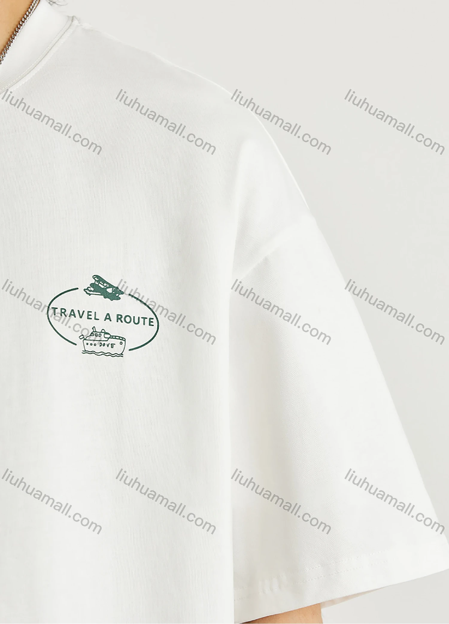 Wholesale Men's Fashion 100%Cotton Round Neck Short Sleeve Letter Graphic Label Drop Shoulder T-shirts - Liuhuamall