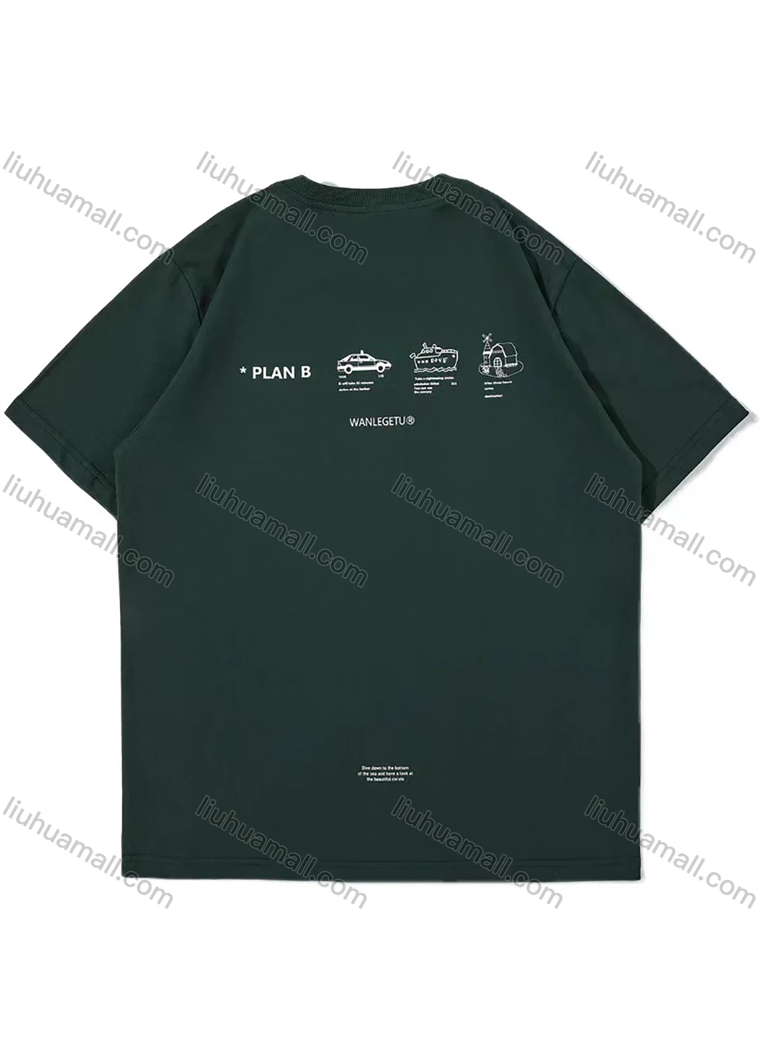 Wholesale Men's Fashion 100%Cotton Round Neck Short Sleeve Letter Graphic Label Drop Shoulder T-shirts - Liuhuamall