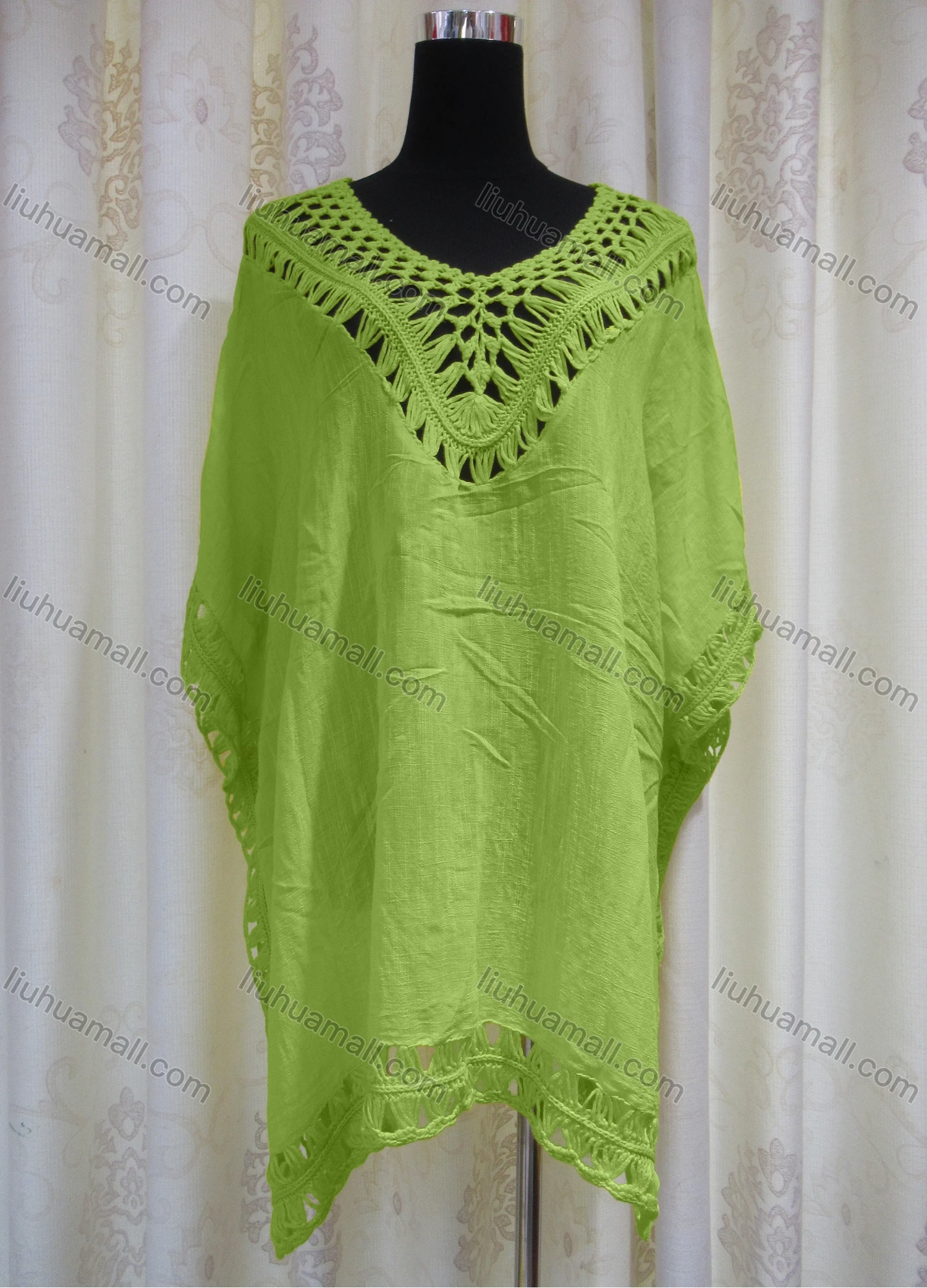 Wholesale Women's Casual Loose Fit Hollow Out Crochet Cape 2293# - Liuhuamall