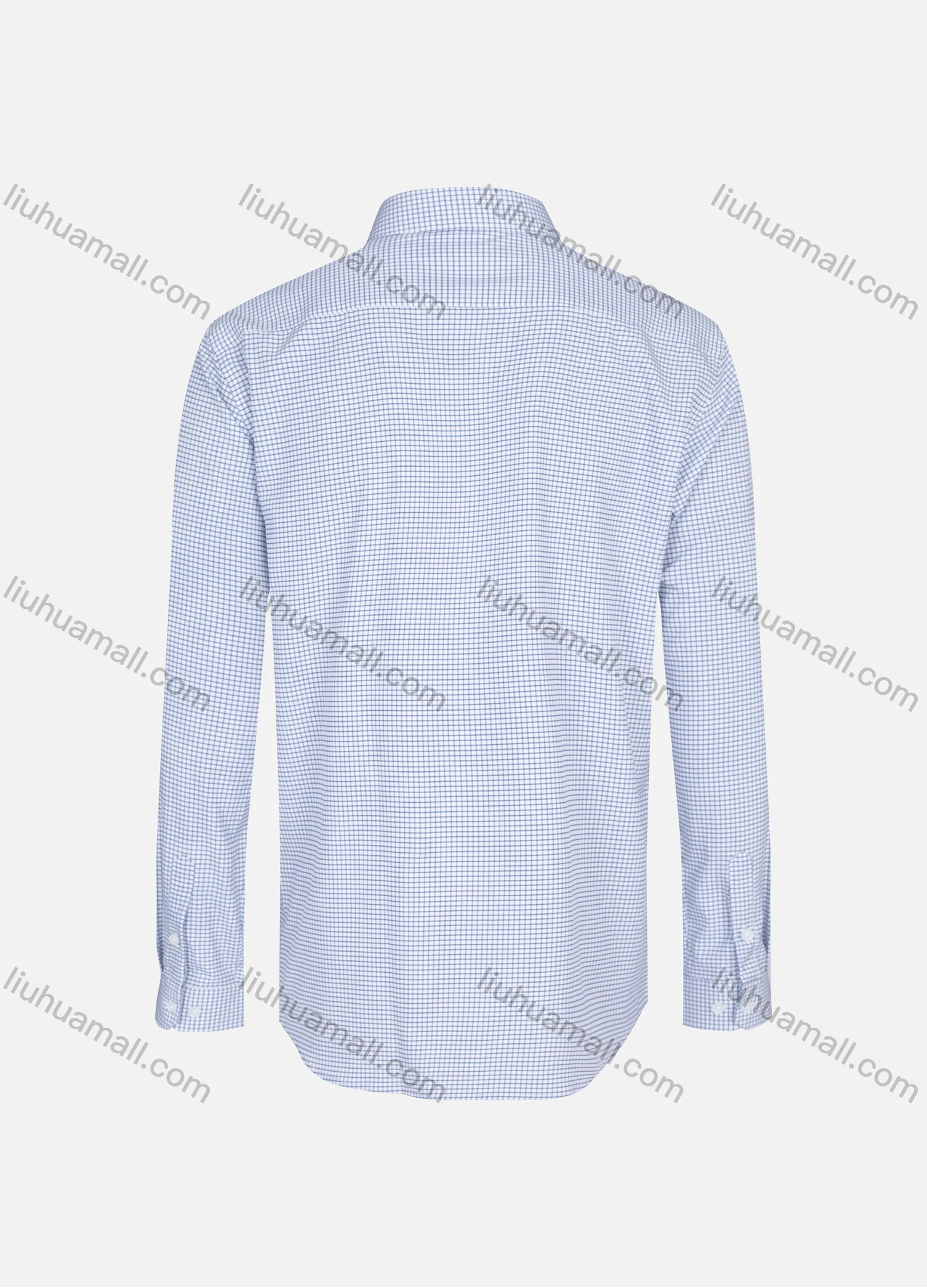 Wholesale Men's Casual Collared Plaid Print Patch Pocket Button Down Curved Hem Long Sleeve Shirt - Liuhuamall