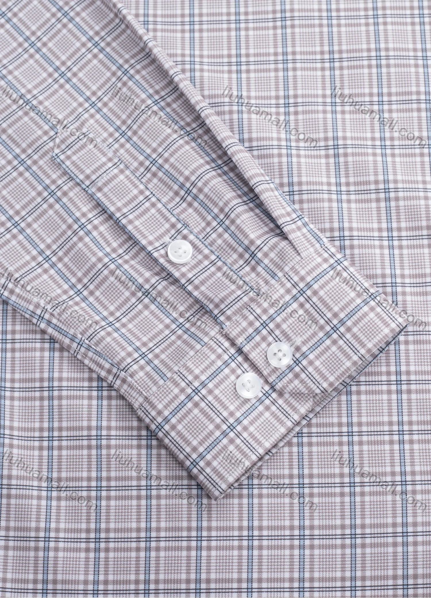 Wholesale Men's Casual Collared Plaid Print Patch Pocket Button Down Long Sleeve Shirt - Liuhuamall