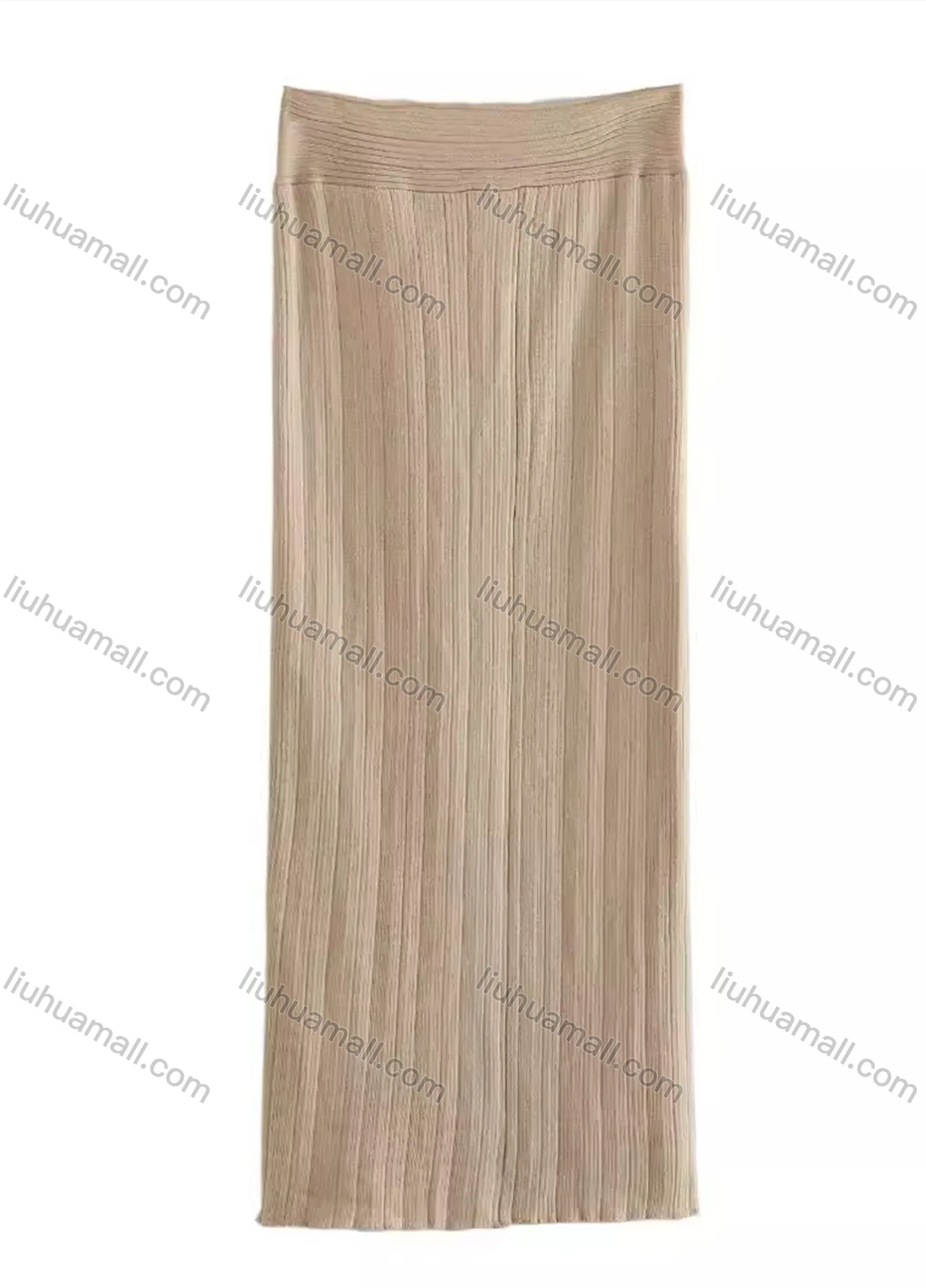 Wholesale Women's Sexy Cable Knit Criss Cross Crop Top & Split Thign Maxi Skirt Set - Liuhuamall
