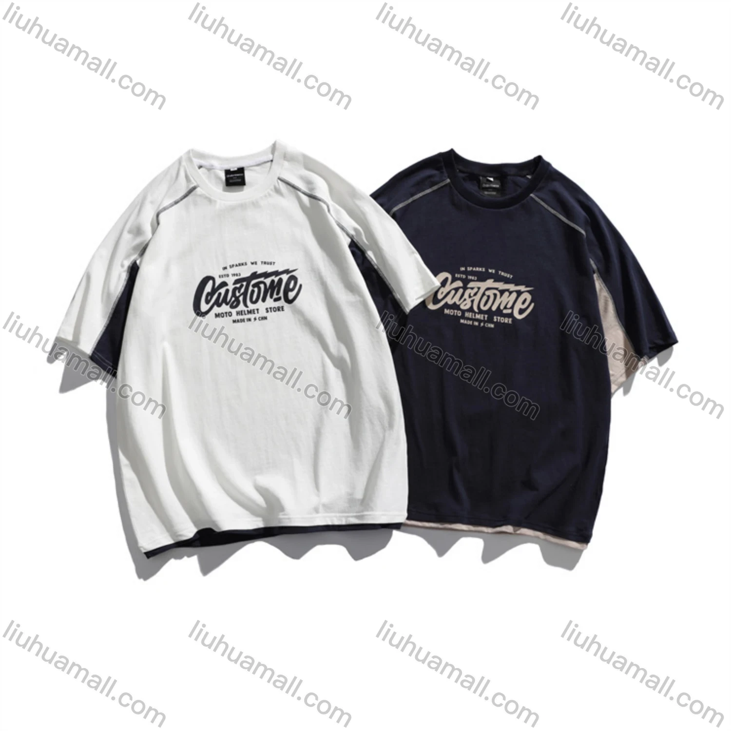 Wholesale Men's Letter Print Casual T Shirt - Liuhuamall