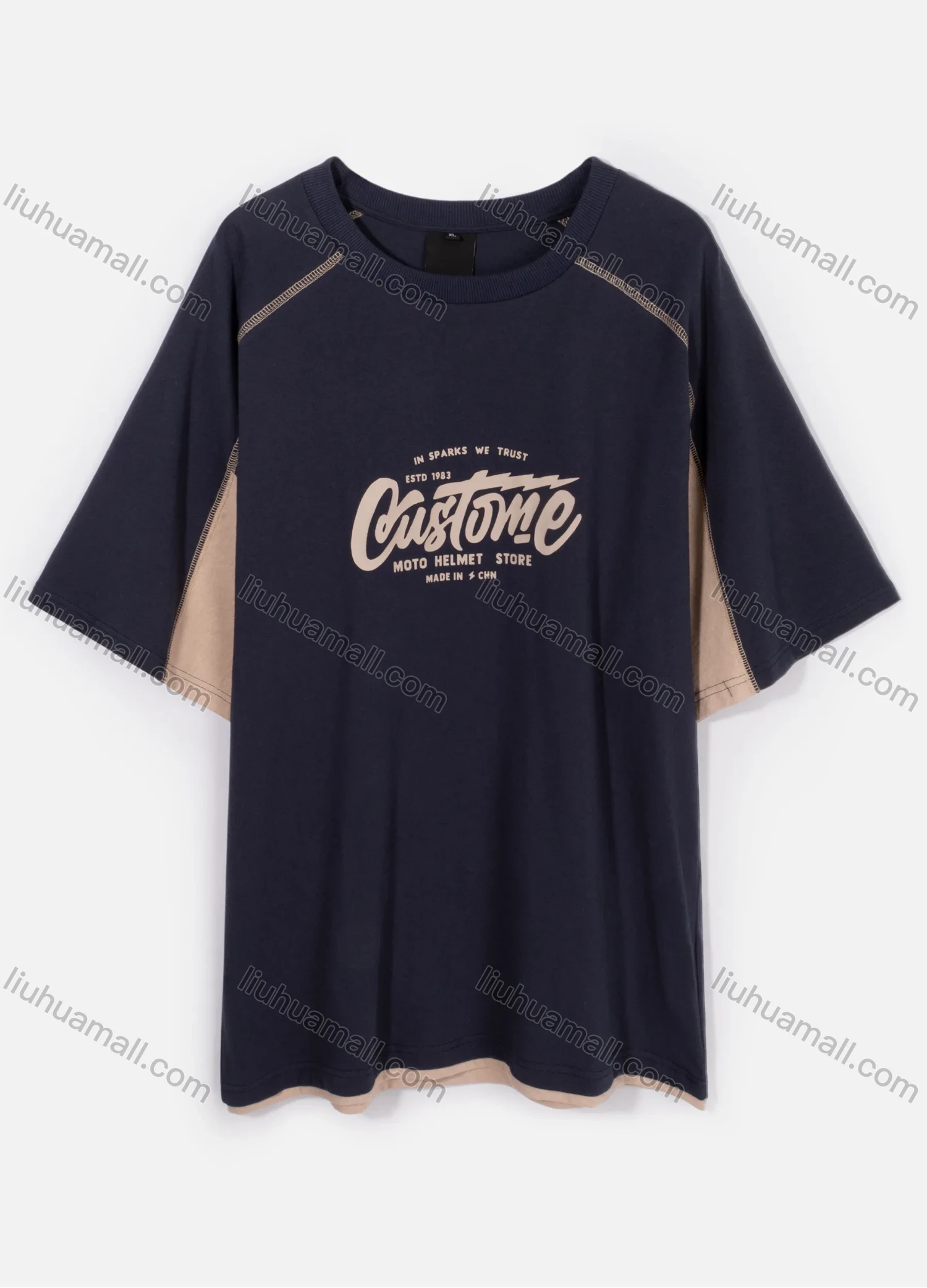 Wholesale Men's Letter Print Casual T Shirt - Liuhuamall