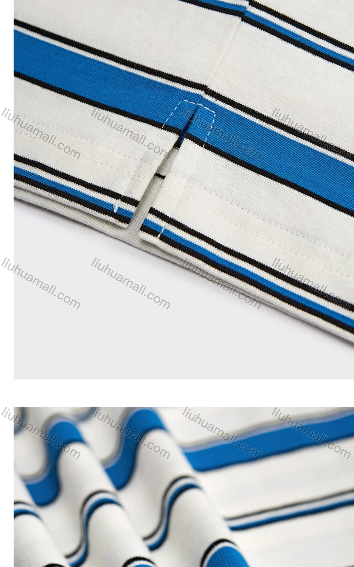 Wholesale Men's Loose Fit Drop Shoulder Comfort Crew Neck Short Sleeve Striped Casual T Shirt - Liuhuamall