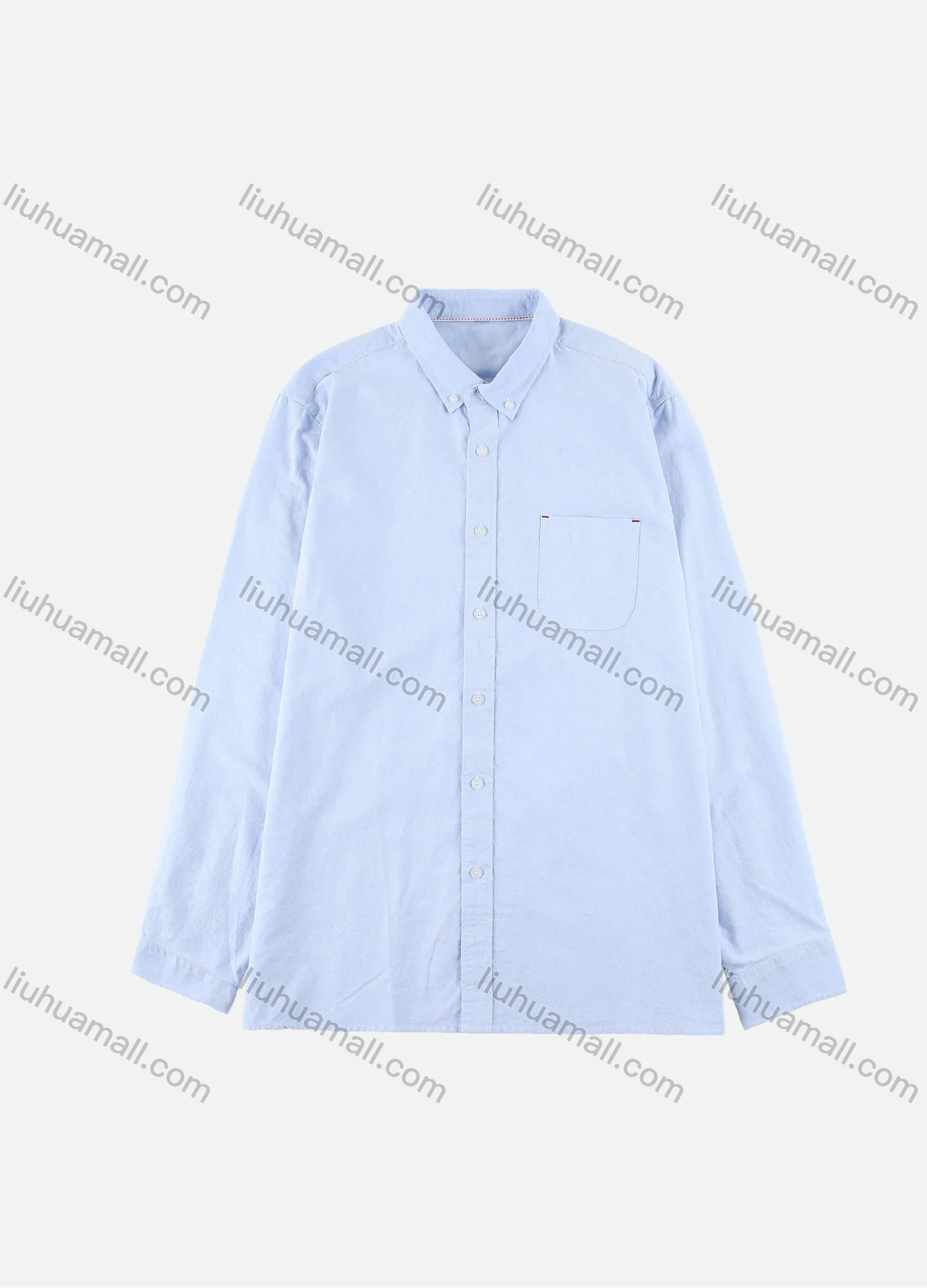 Wholesale Men's Plain 100% Cotton Patch Pocket Casual Shirt - Liuhuamall