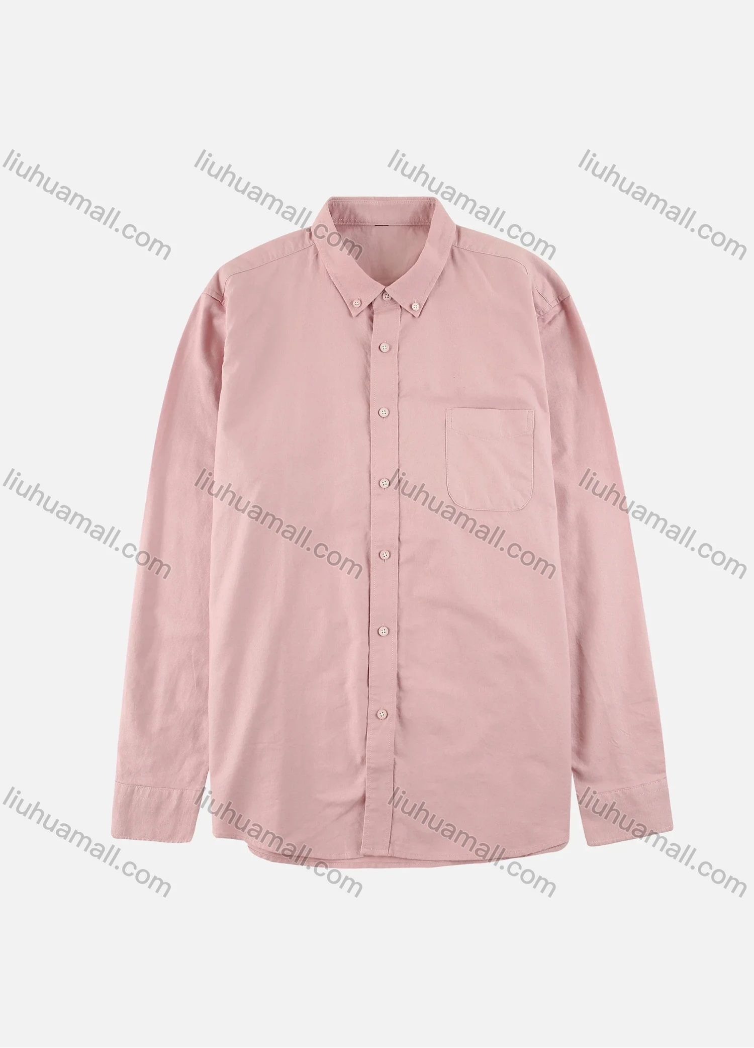 Wholesale Men's Plain 100% Cotton Patch Pocket Casual Shirt - Liuhuamall