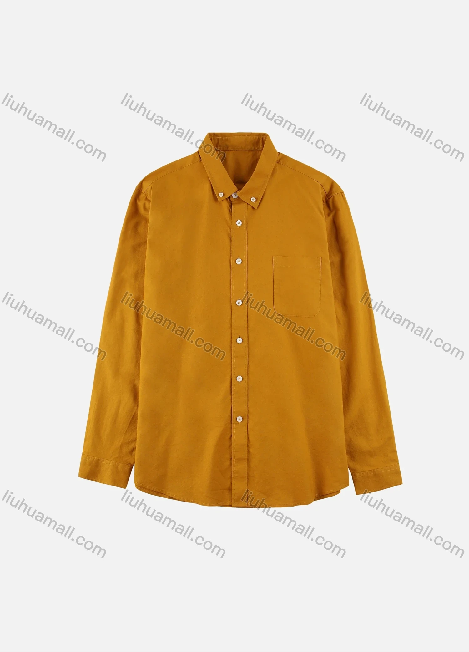Wholesale Men's Plain 100% Cotton Patch Pocket Casual Shirt - Liuhuamall