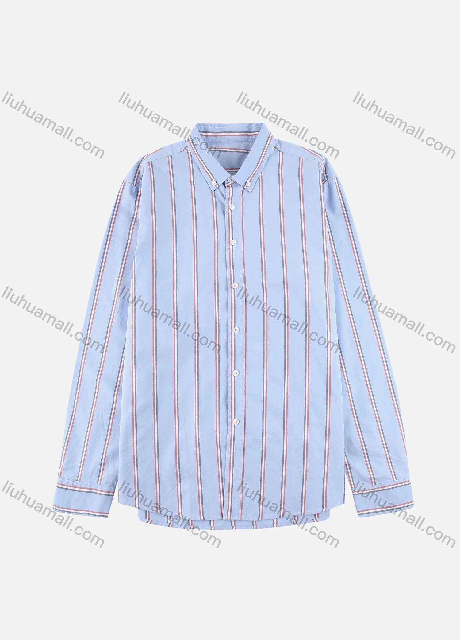 Wholesale Men's 100% Cottn Striped Print Casual Shirt - Liuhuamall