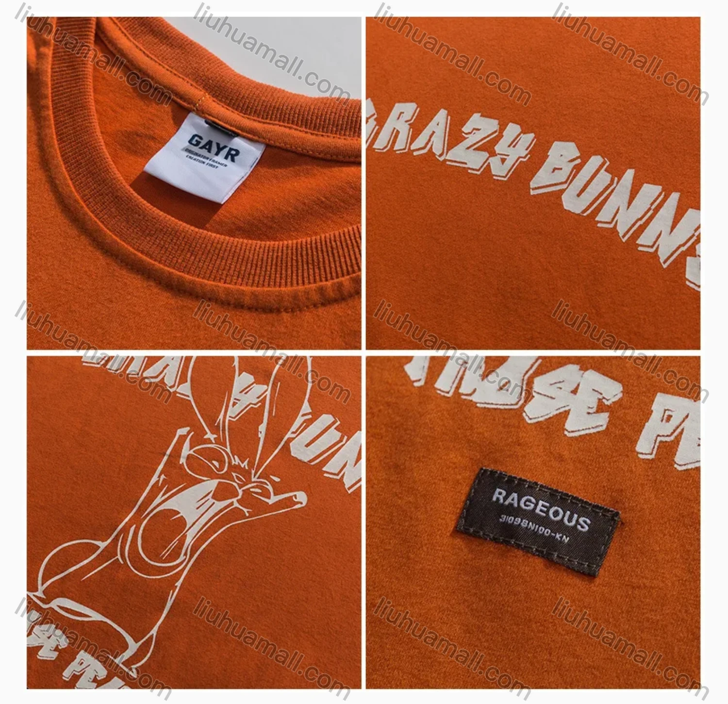 Wholesale Men's 100% Cotton Round Neck Cartoon & Letter Graphic Casual T-Shirt - Liuhuamall