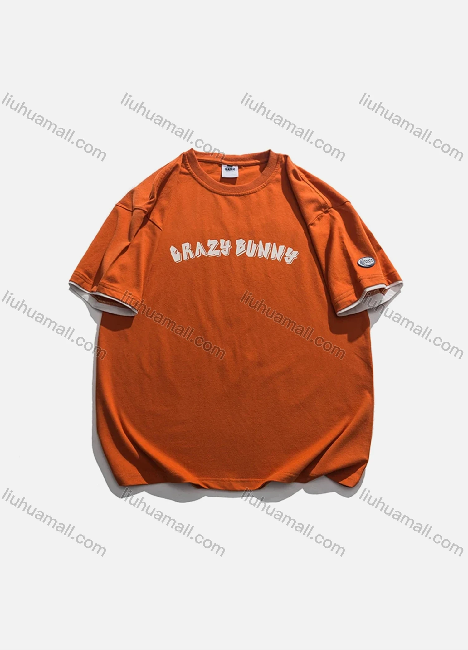 Wholesale Men's 100% Cotton Round Neck Cartoon & Letter Graphic Casual T-Shirt - Liuhuamall