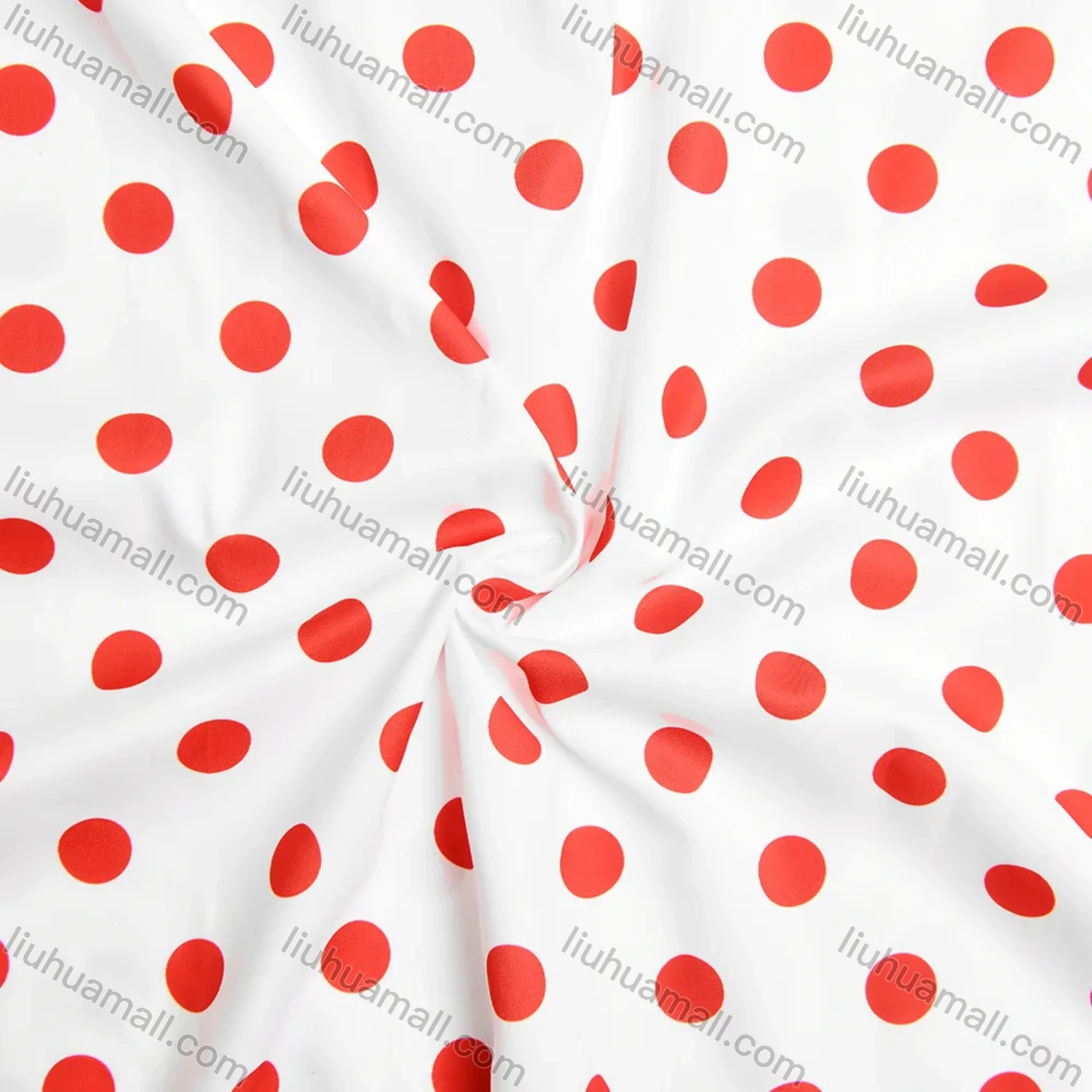 Wholesale Women's Casual Off Shoulder Polka Dots Print Ruffle Trim Maxi Dress - Liuhuamall