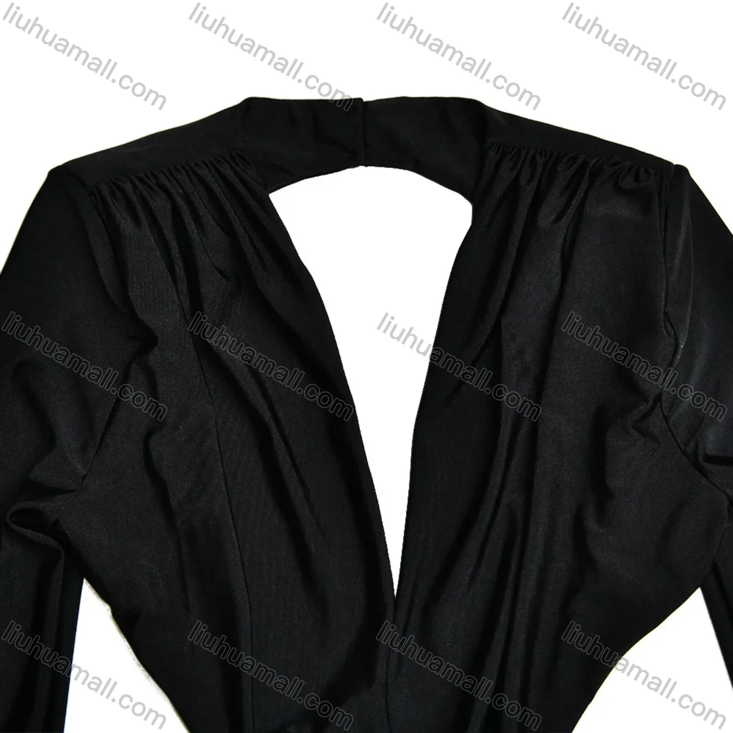 Wholesale Women's Sexy Plunge Neck Kimono Sleeve Open Back 3D Floral Ruched Splicing Mini Evening Dress - Liuhuamall