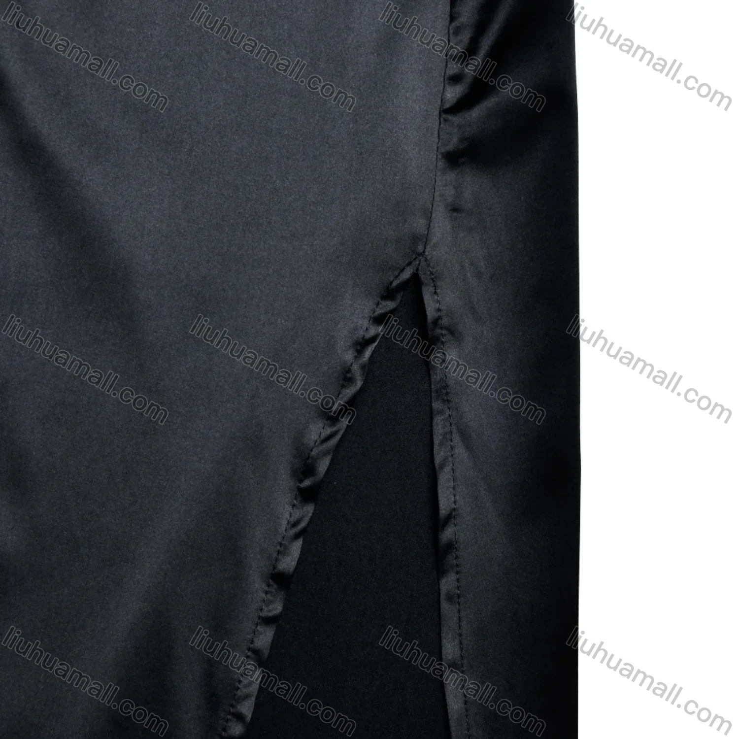 Wholesale Women's Elegant Long Sleeve Crew Neck Guipure Lace Splicing Cut Out Split Thign Maxi Dress - Liuhuamall