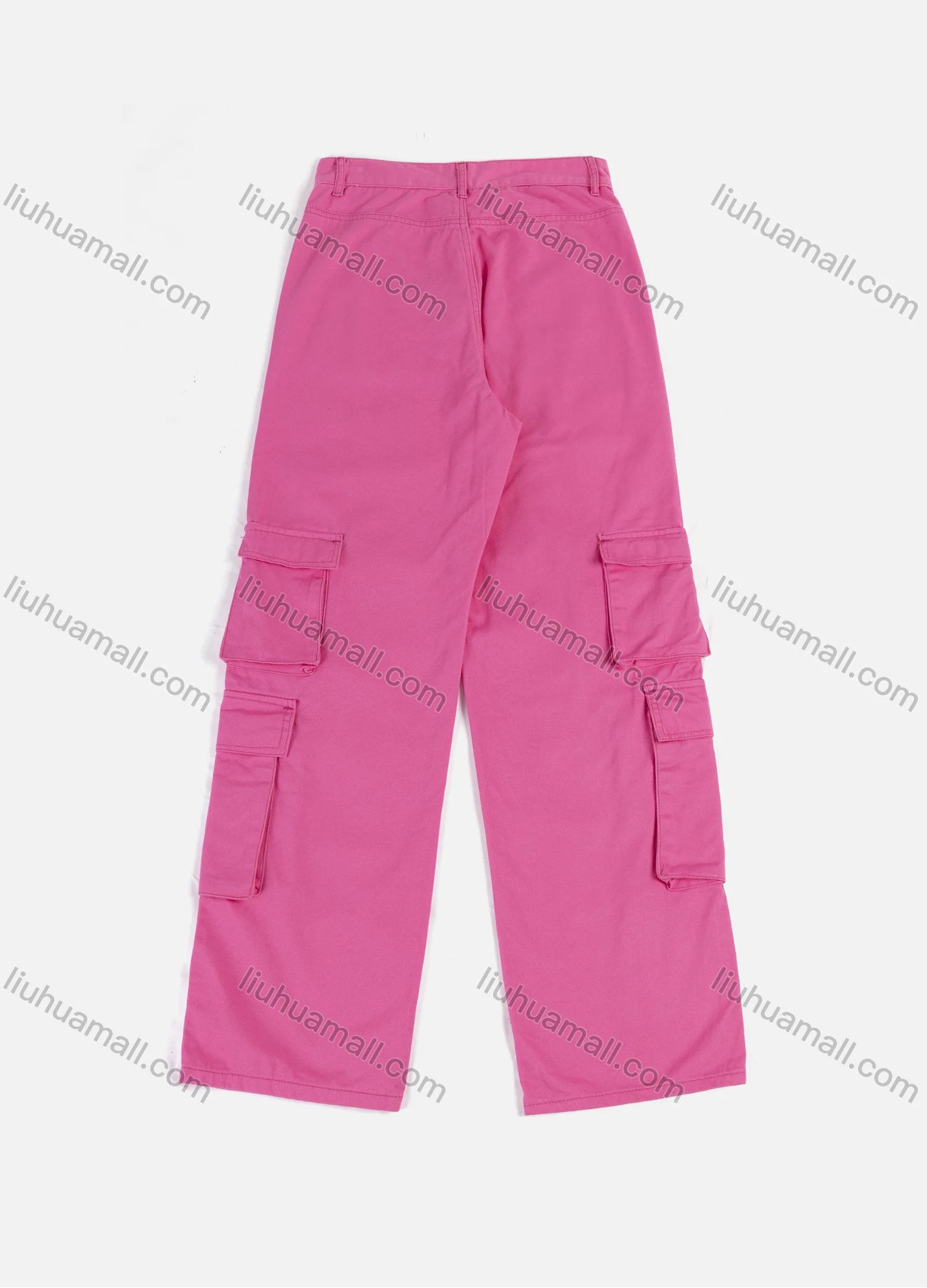 Wholesale Women's Casual Multiple Pockets Plain Long Cargo Pant 7004# - Liuhuamall