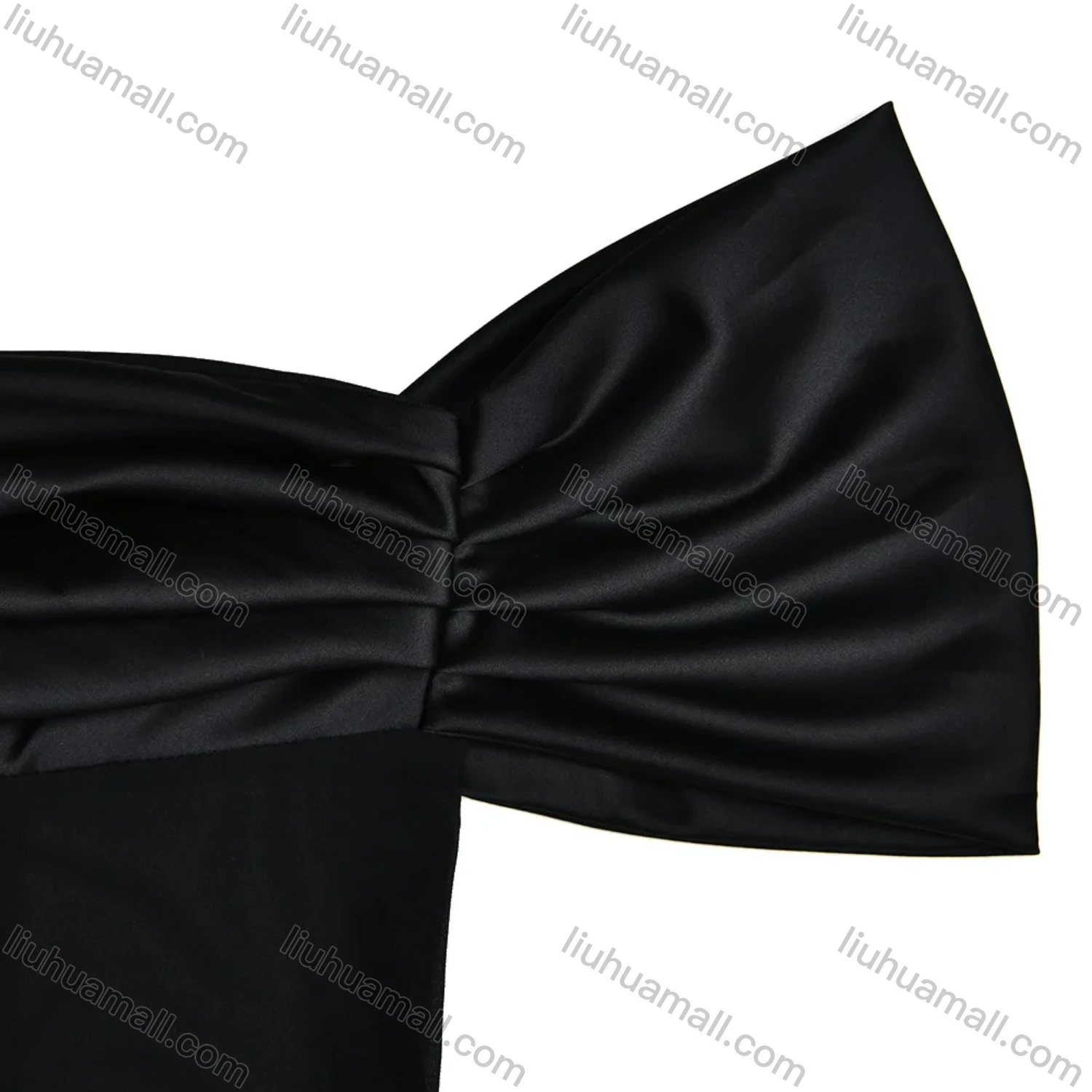 Wholesale Women's Sexy Off Shoulder Ruffle Trim Semi-Sheer Transparent Floor Length Evening Dress - Liuhuamall