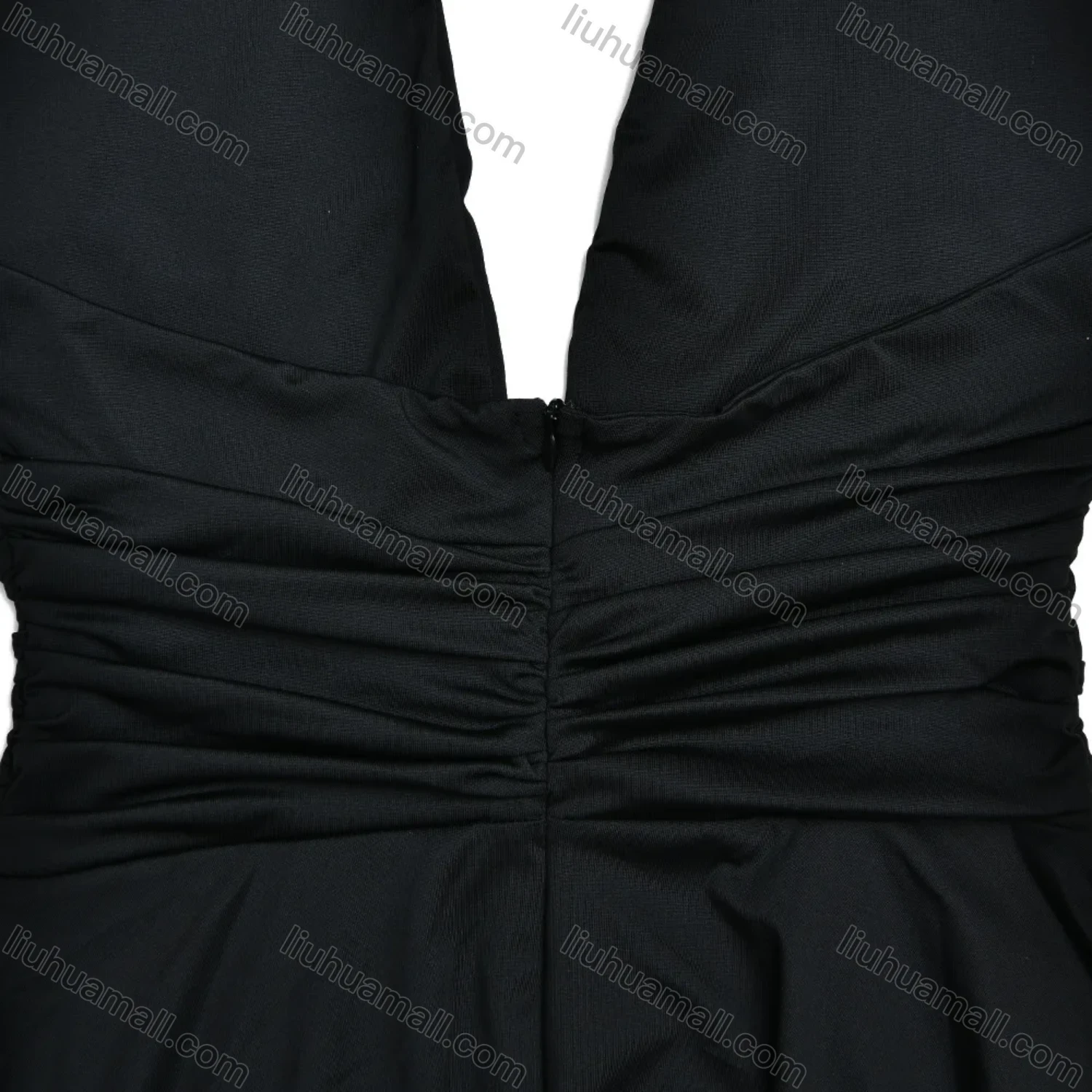 Wholesale Women's Elegant Plunge Neck Asymmetriacl Hem Splicing Maxi Evening Dress - Liuhuamall