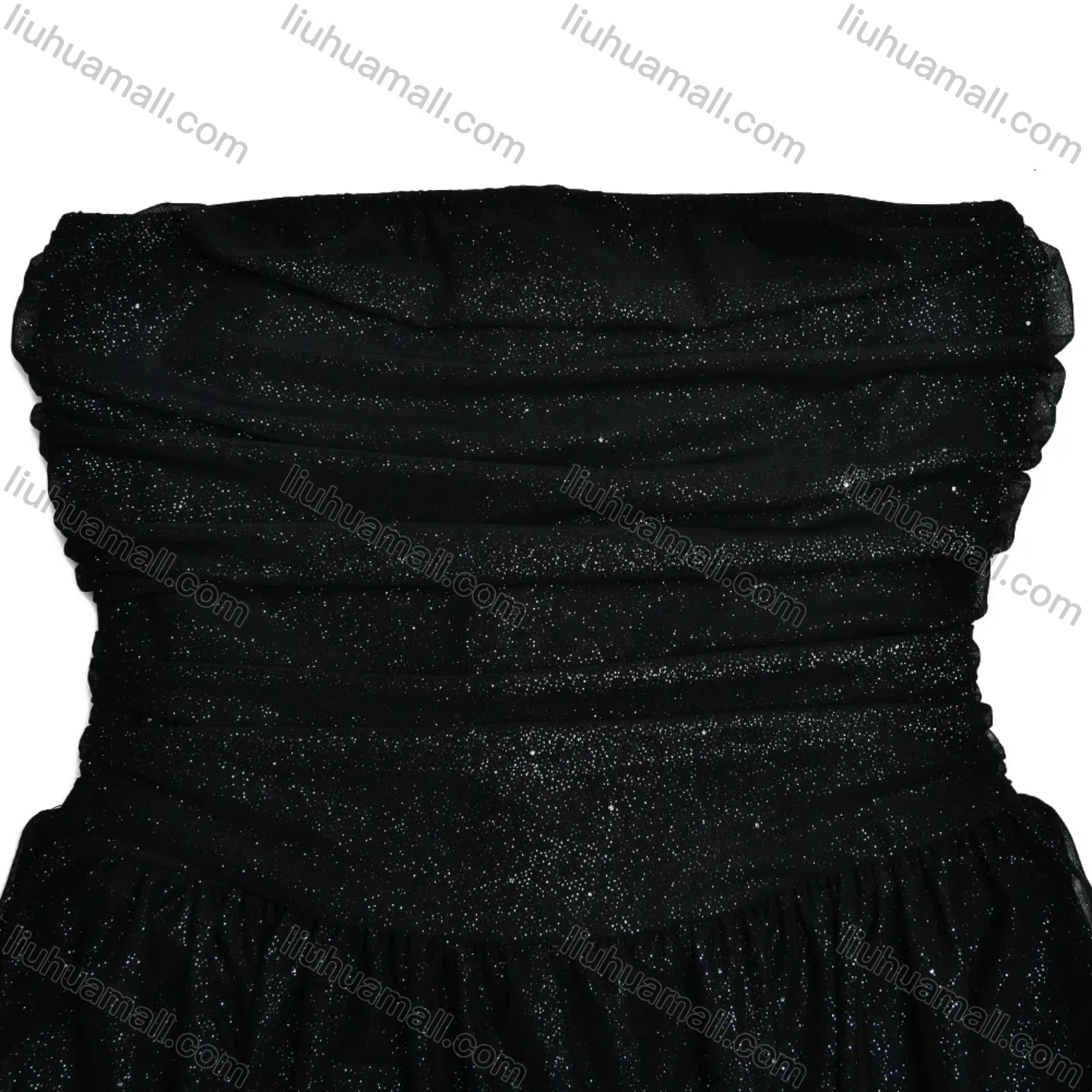 Wholesale Women's Elegant Strapless Sequin Bow Knot Mini Evening Dress - Liuhuamall