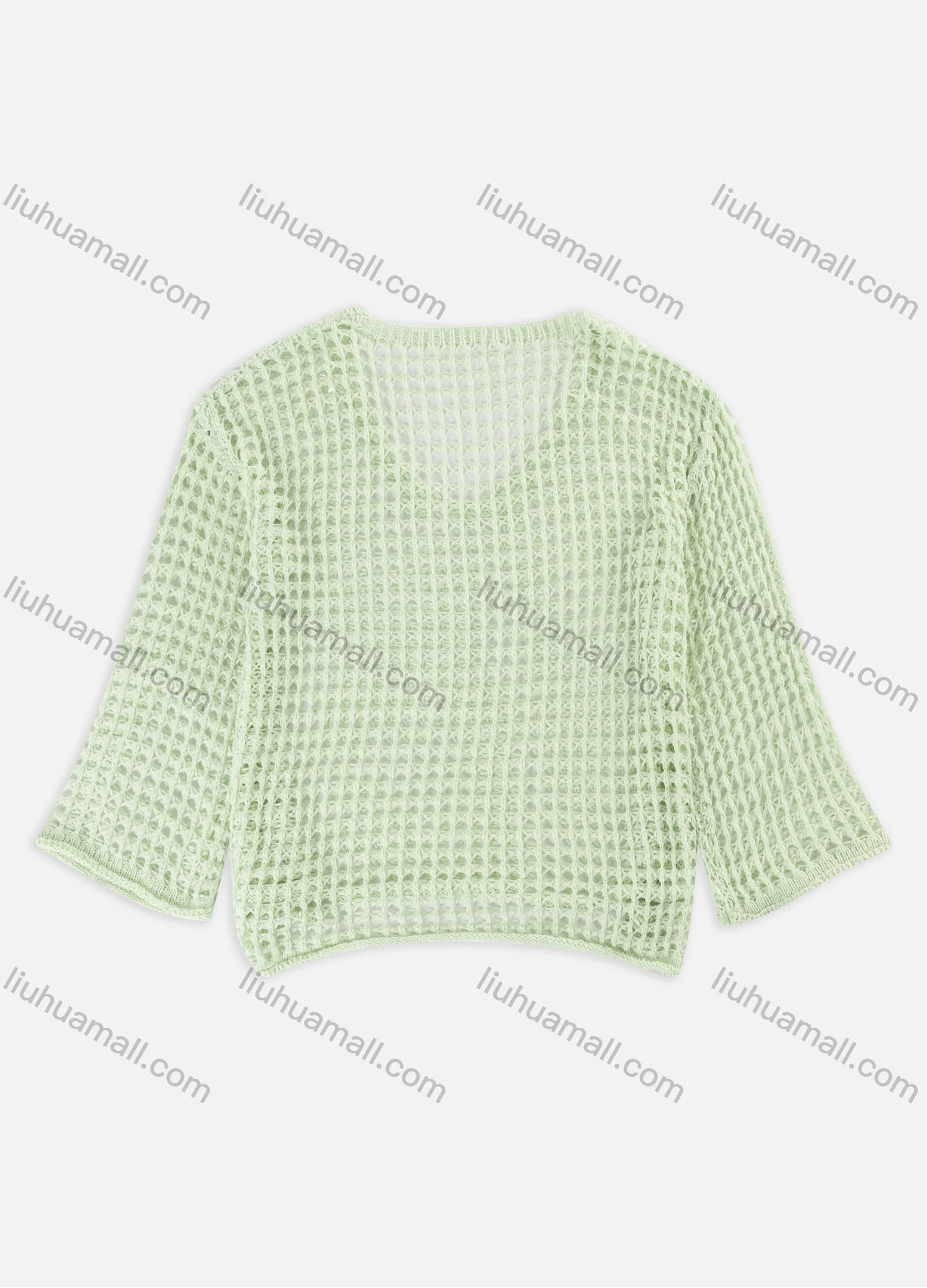 Wholesale Women's Casual Hollow Out Semi-Sheer Crop Tank Cover Up Top 80208# - Liuhuamall