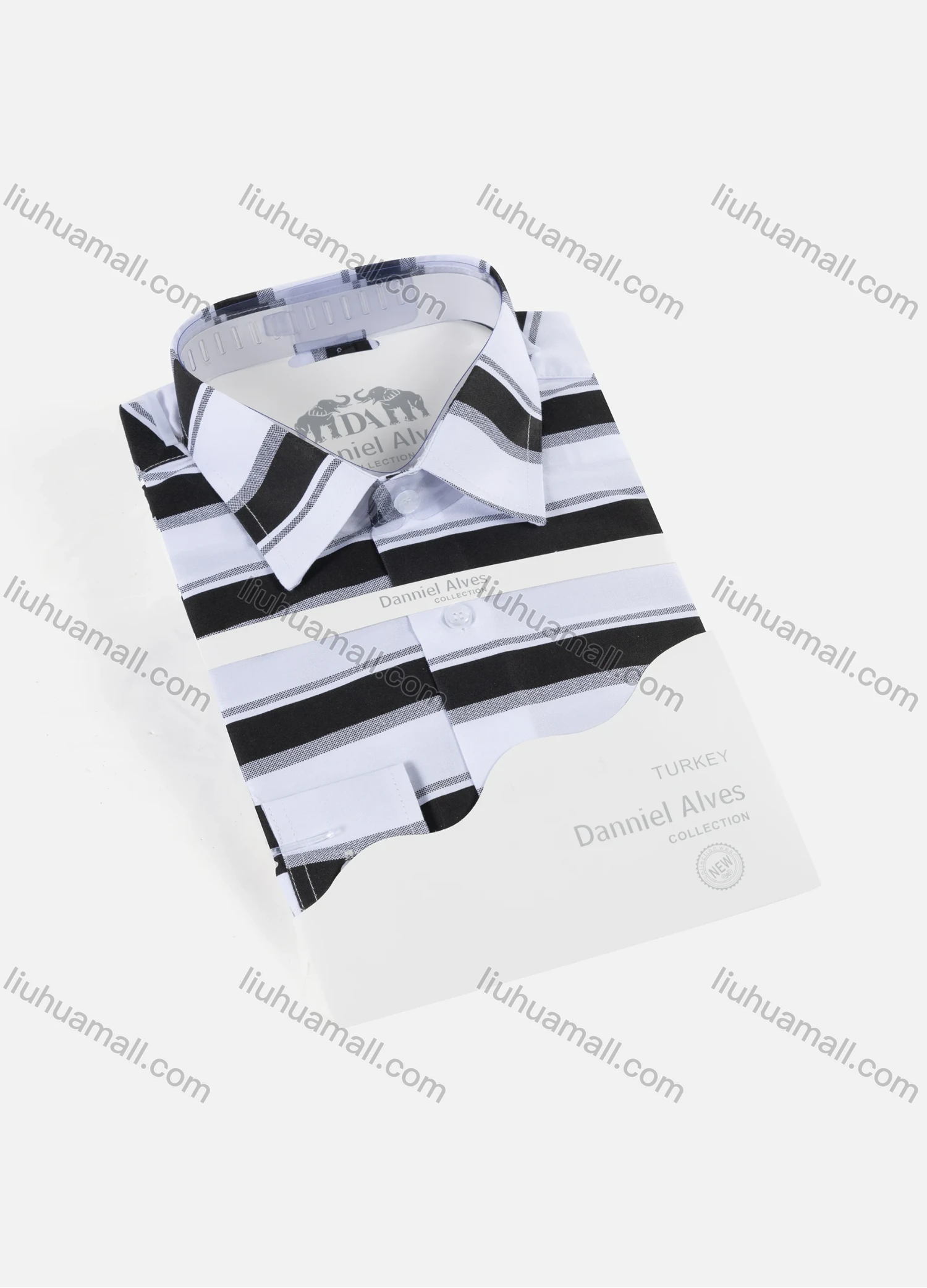 Wholesale Men's Casual Lapel Short Sleeve Striped Polo Shirt - Liuhuamall
