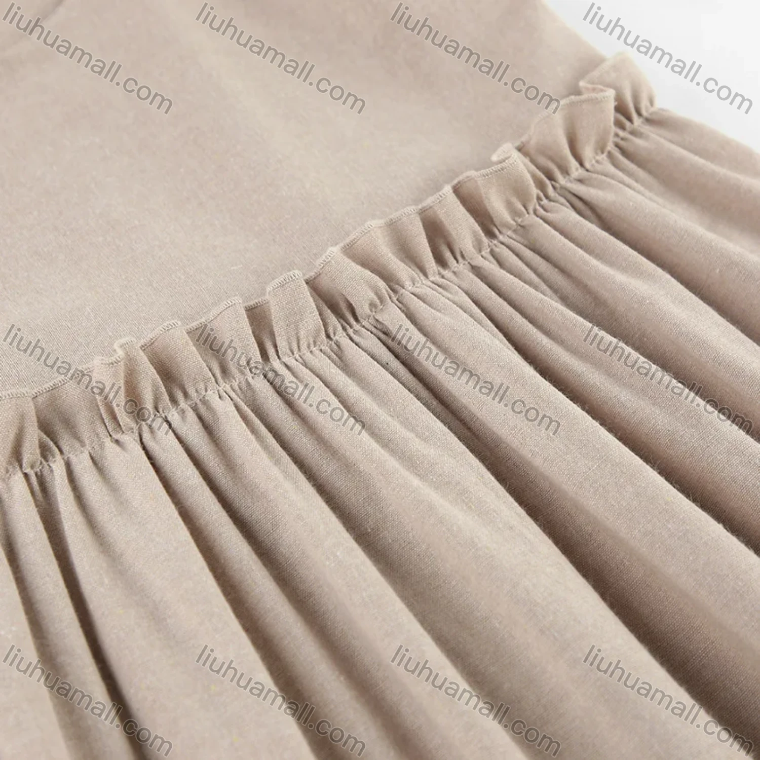 Wholesale Women' Casual Spaghetti Strap Splicing Drawstring Cami Dress - Liuhuamall